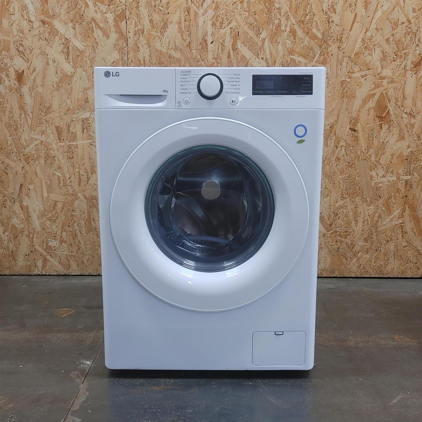 Lavatrice LG F2R3S08NSWW 8 kg AI DD, Vapore, AI Wash