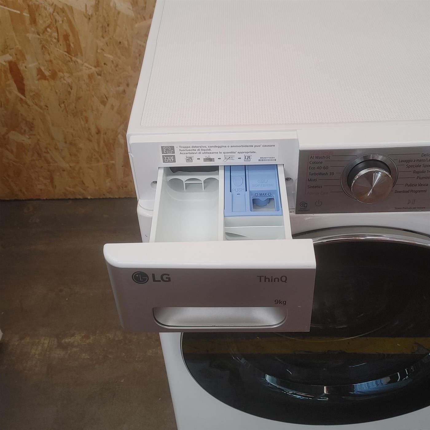 Lavatrice LG F4R9009TPWC 9 Kg AI DD TurboWash, Vapore