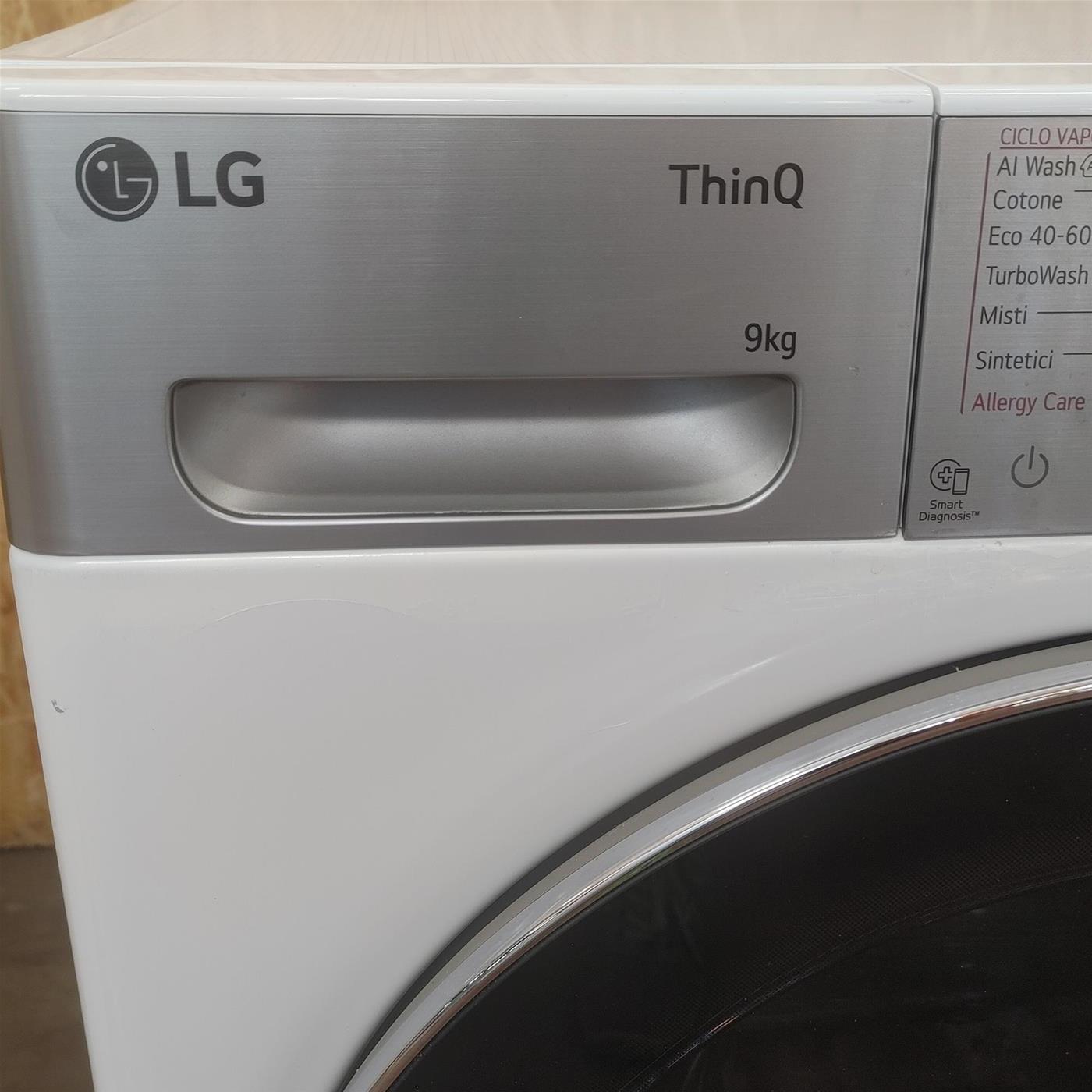 Lavatrice LG F4R9009TPWC 9 Kg AI DD TurboWash, Vapore