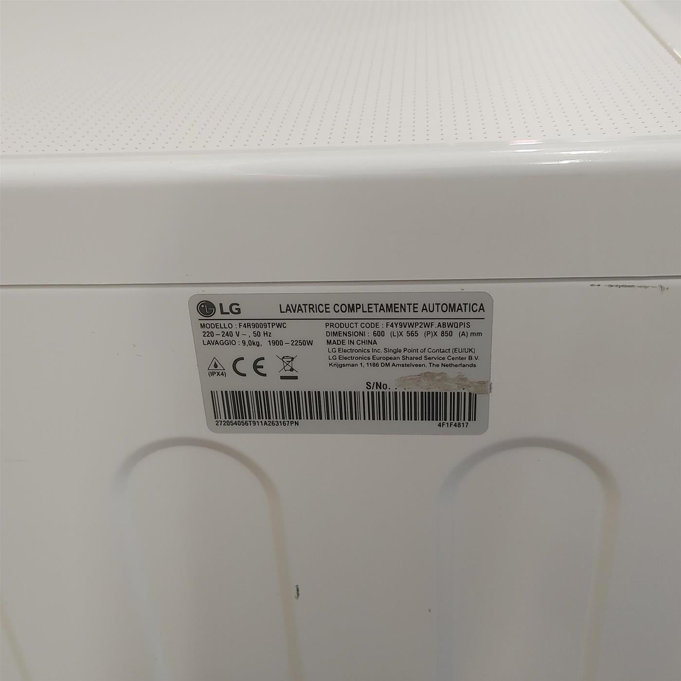 Lavatrice intelligente LG F4R9009TPWC AI DD 9 Kg
