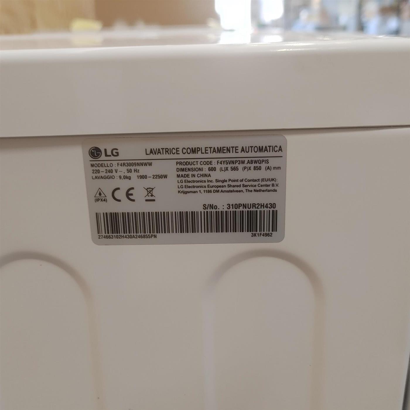 Lavatrice LG F4R3009NNWW AI DD 9 Kg