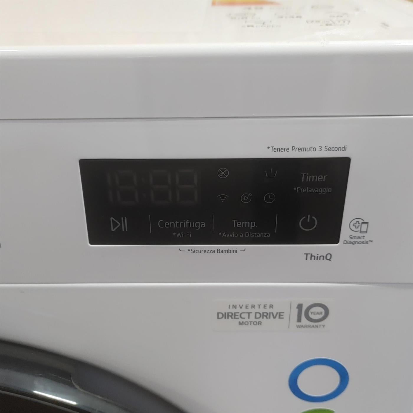 Lavatrice smart LG F4NX1009NWB Classe A 9 Kg