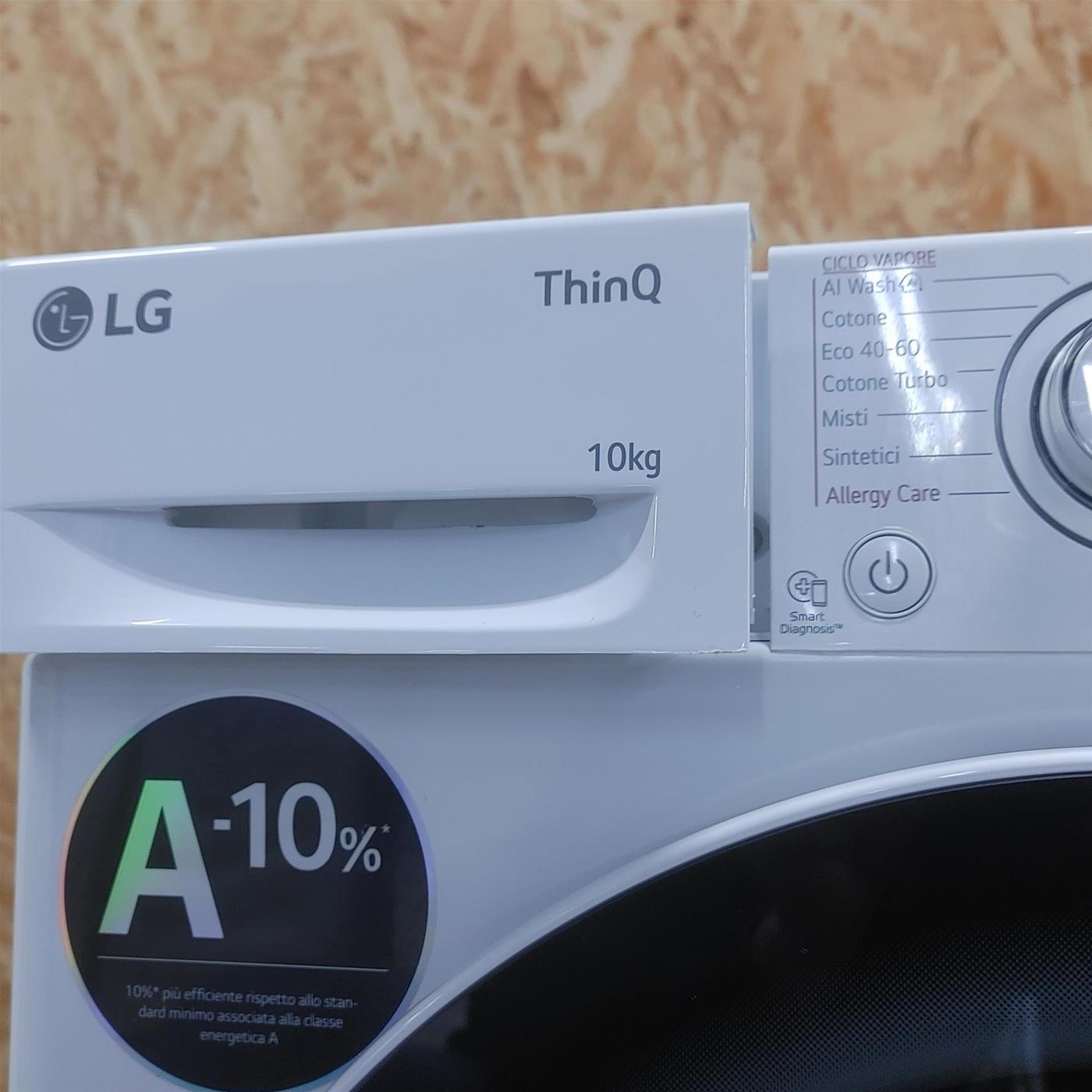 Lavatrice intelligente LG F4R3710NSWW Autodosaggio Wi-Fi 10 Kg