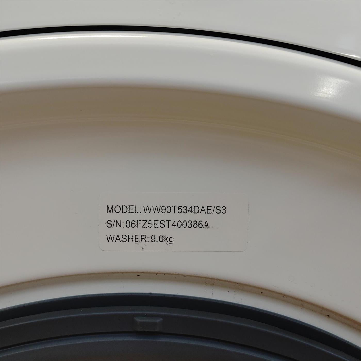 Samsung WW90T534DAE lavatrice Caricamento frontale 9 kg 1400 Giri/min A Bianco
