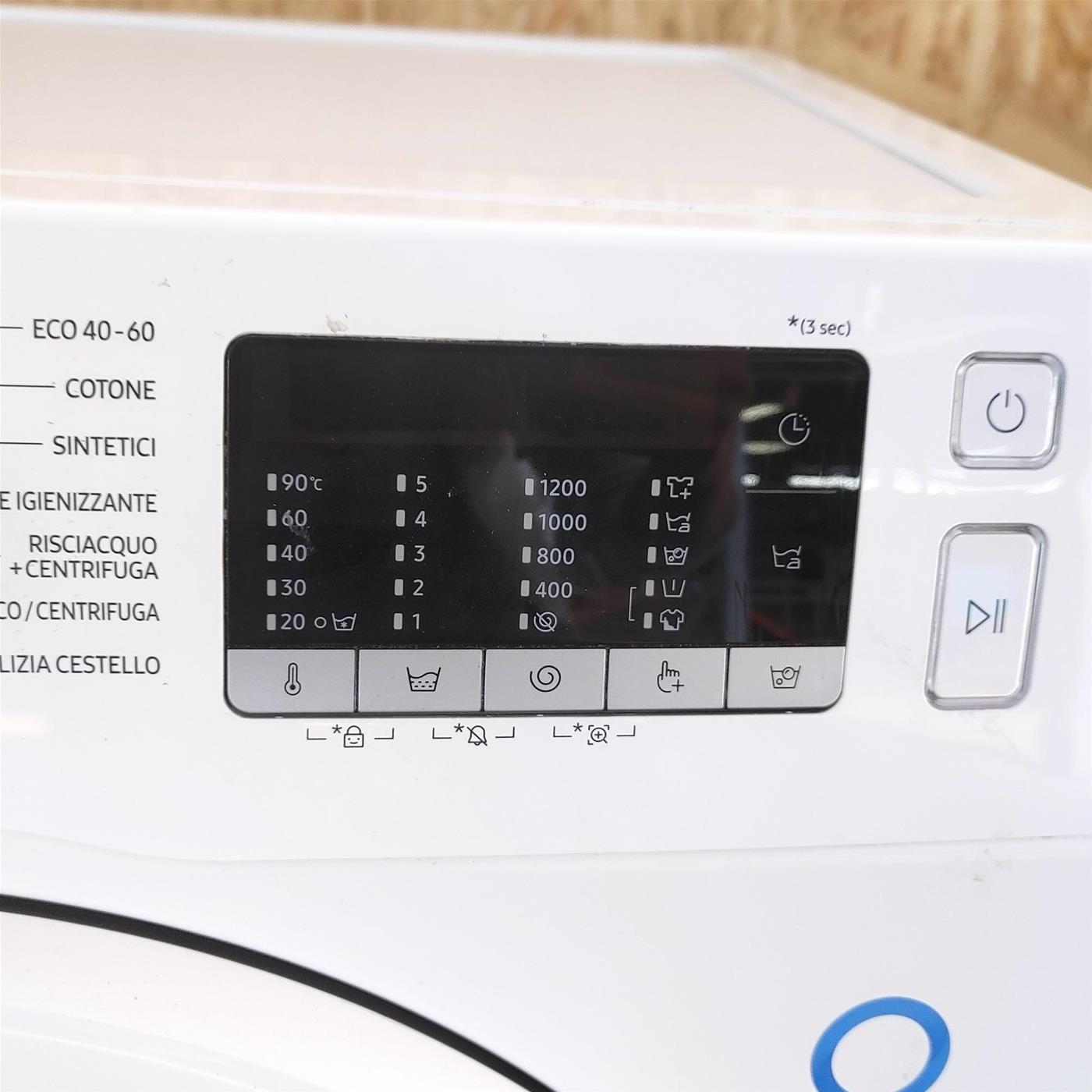 Samsung WW70AA626TE lavatrice Caricamento frontale 7 kg 1200 Giri/min Nero, Bianco