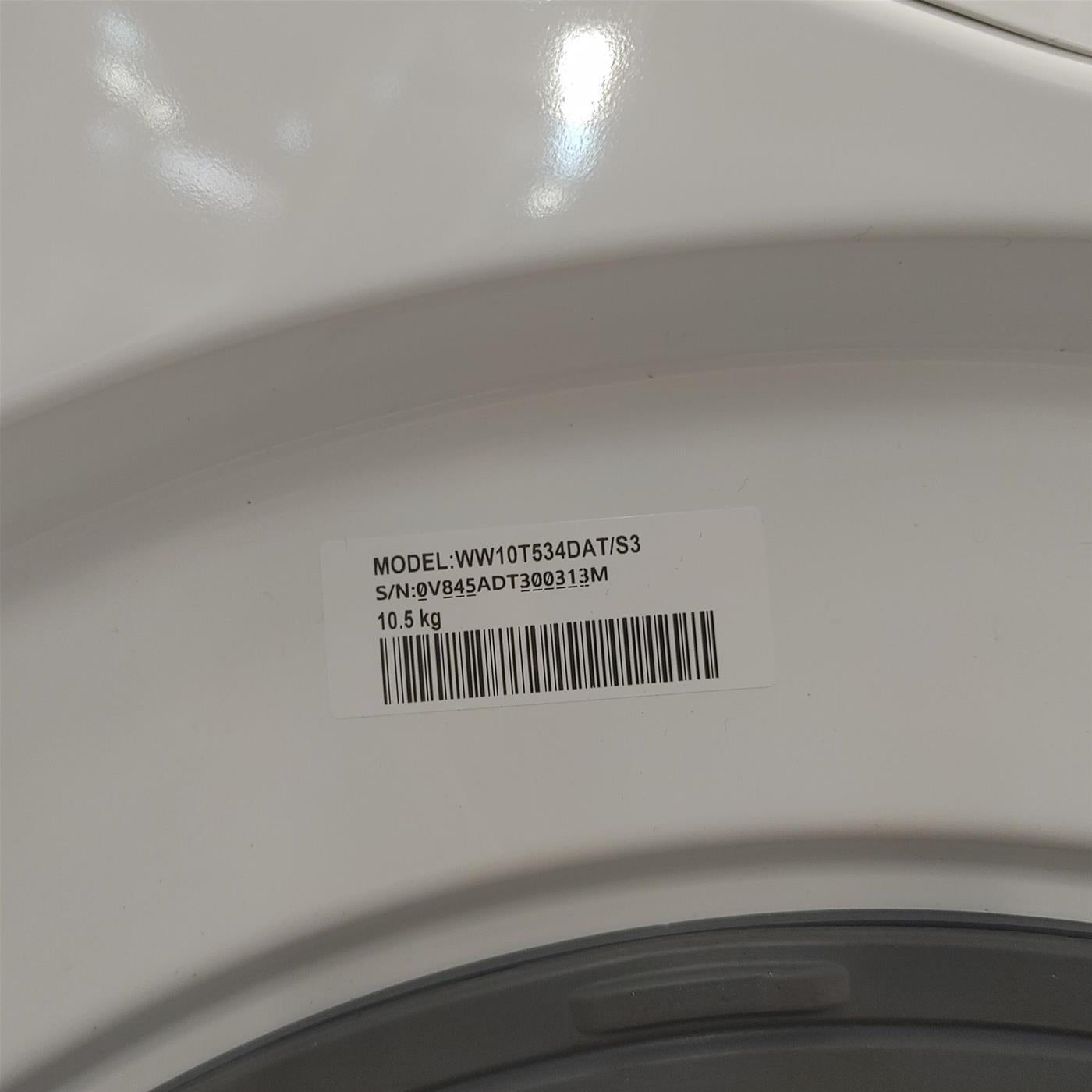 Lavatrice Samsung WW10T534DAT Carica frontale 10,5 kg 1400 Giri/min Bianco