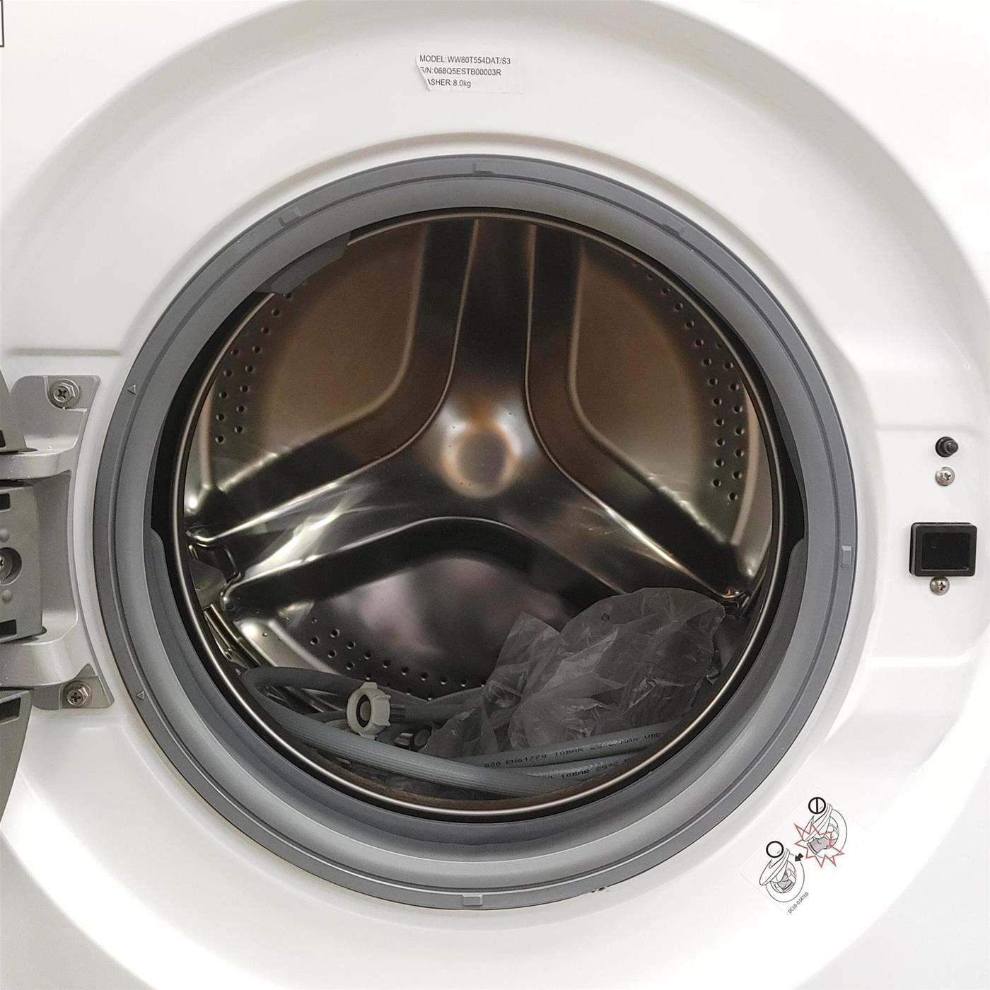 Lavatrice Samsung WW80T554DAT Carica frontale 8 kg 1400 Giri/min Bianco