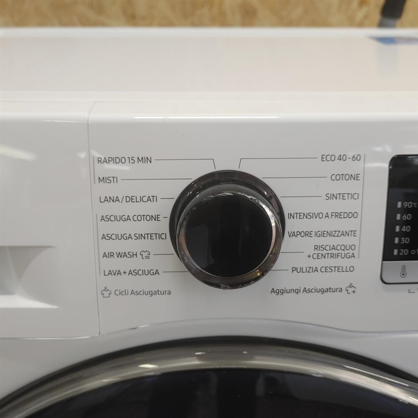 Samsung WD8NK52E0AW/ET lavasciuga slim a caricamento frontale Crystal Clean™ 8/5 kg Classe C/F 1200 giri/min, Porta blu + Panel Nero