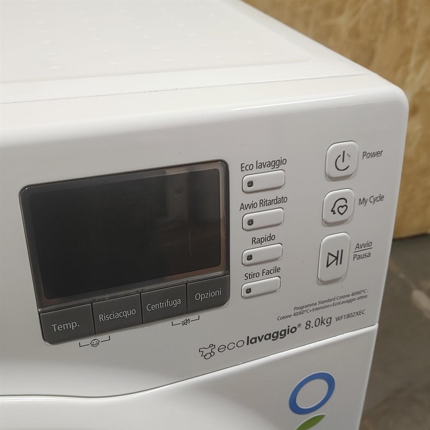 Lavatrice Samsung WF1802XEC/XET Carica frontale 8 kg 1200 Giri/min Bianco