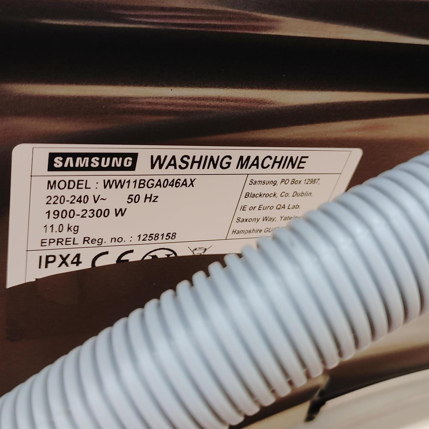 Lavatrice Samsung WW11BGA046AXEU Caricamento frontale 11 kg 1400 Giri/min Grigio