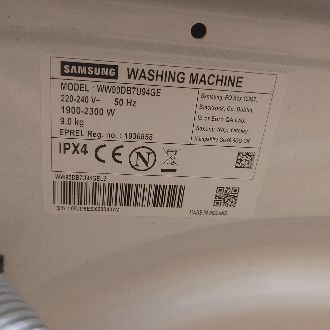 Lavatrice Samsung WW90DB7U94G 9 Kg