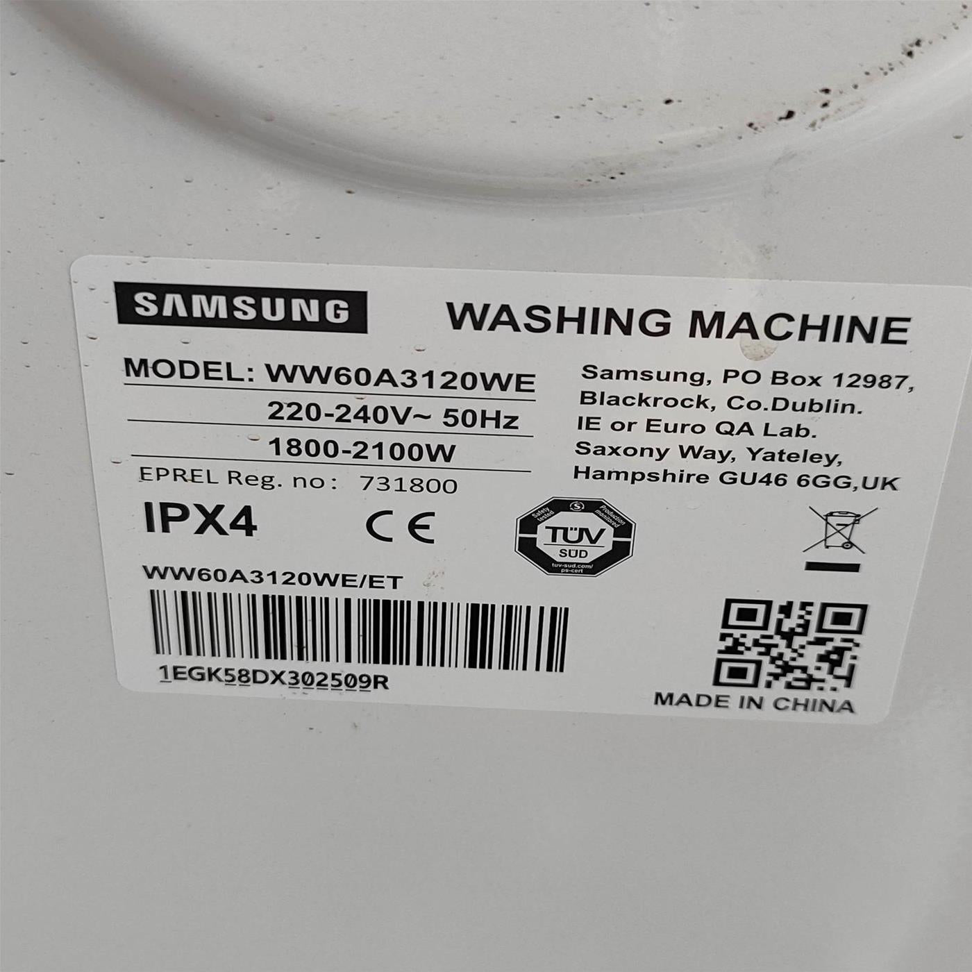 Lavatrice slim Samsung WW60A3120WE/ET 6 Kg