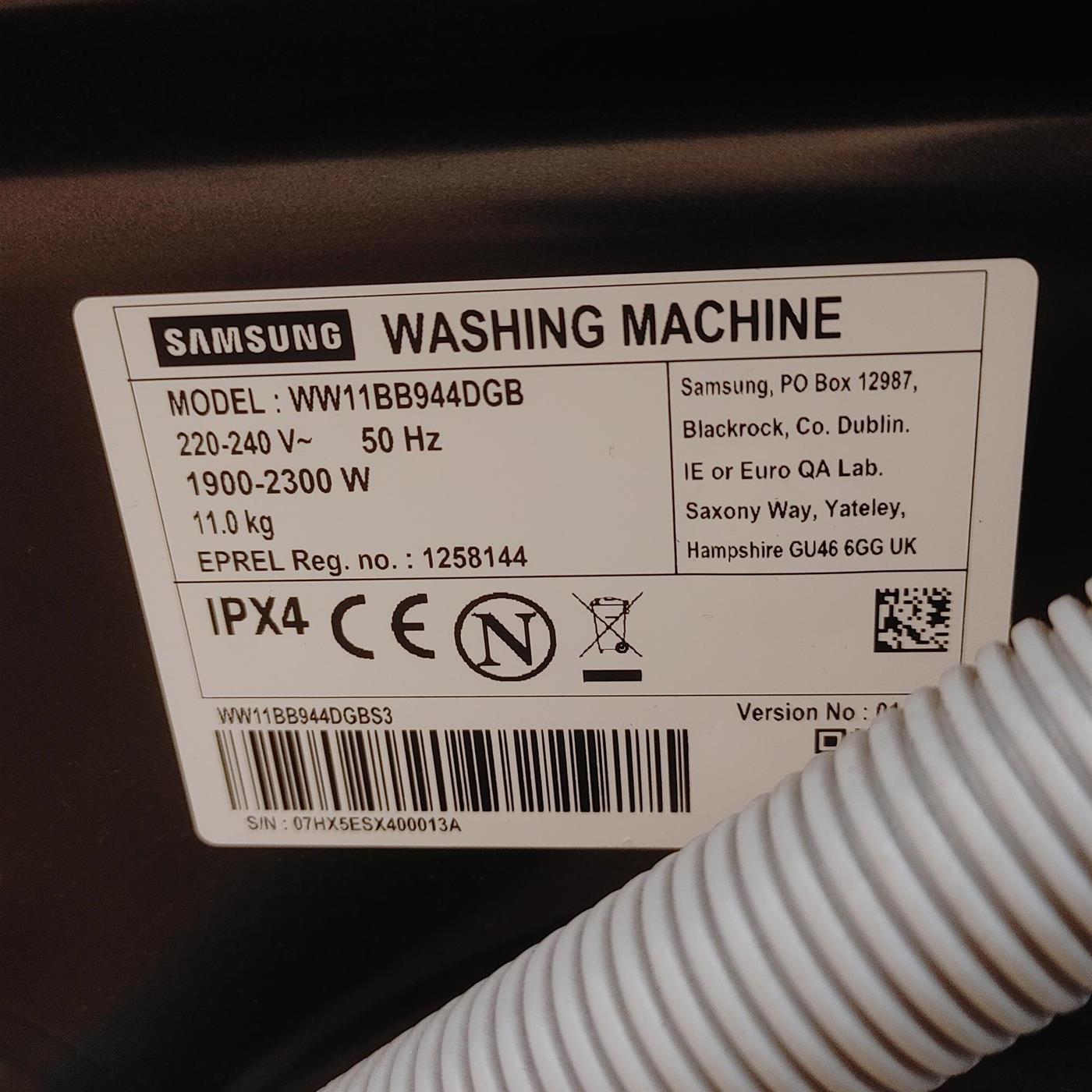 Lavatrice Samsung WW11BB944DGBS3 Bespoke AI™ QuickDrive™ Classe A 11 Kg