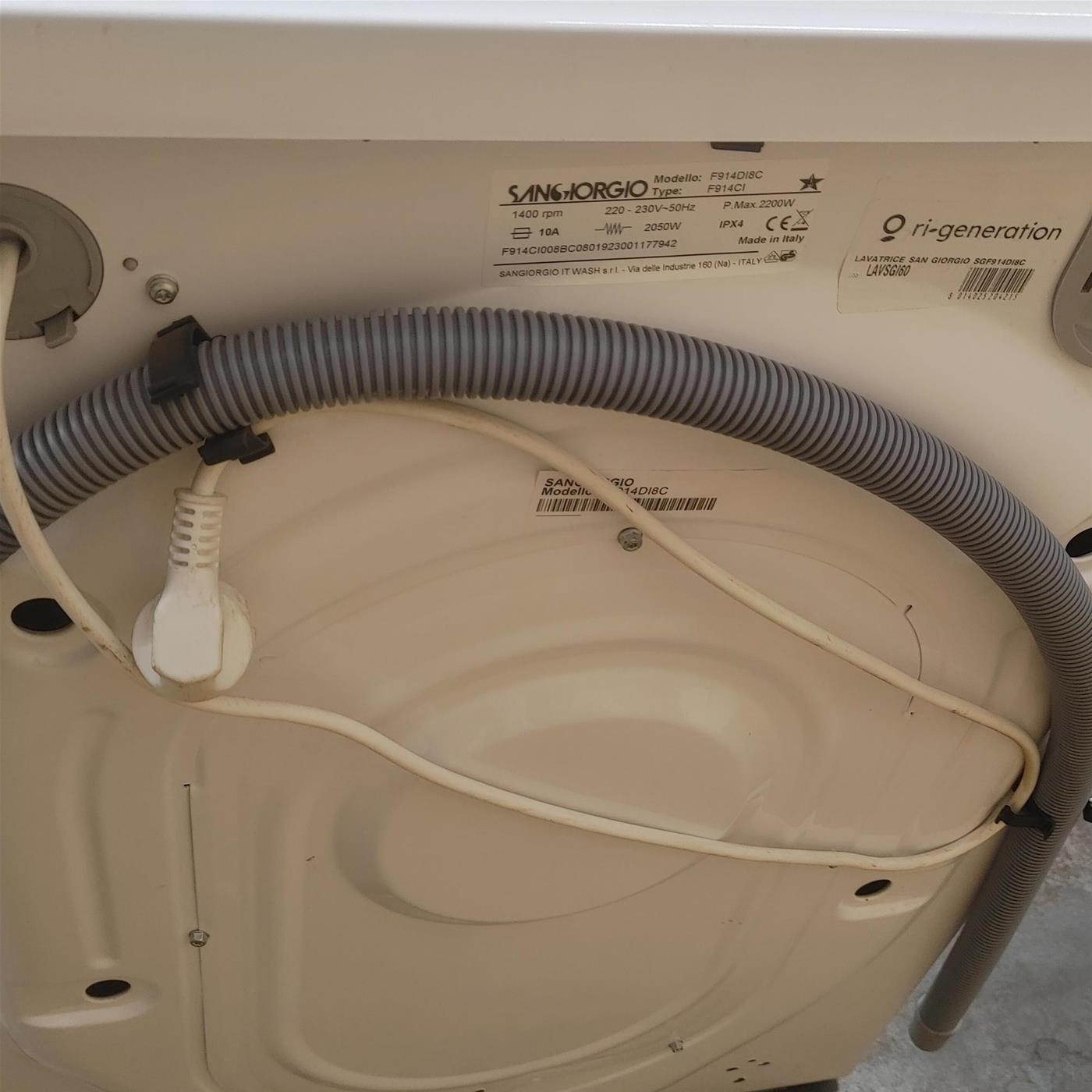 LAVATRICE SANGIORGIO F914DI8C 9 KG CLASSE D (EX A+++) 1400 RPM INVERTER