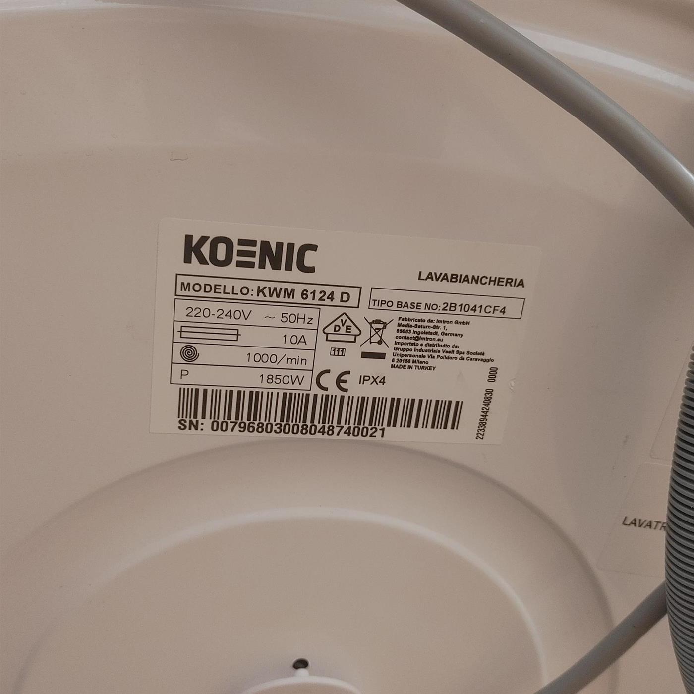 Lavatrice Koenic KWM6124D 6 Kg