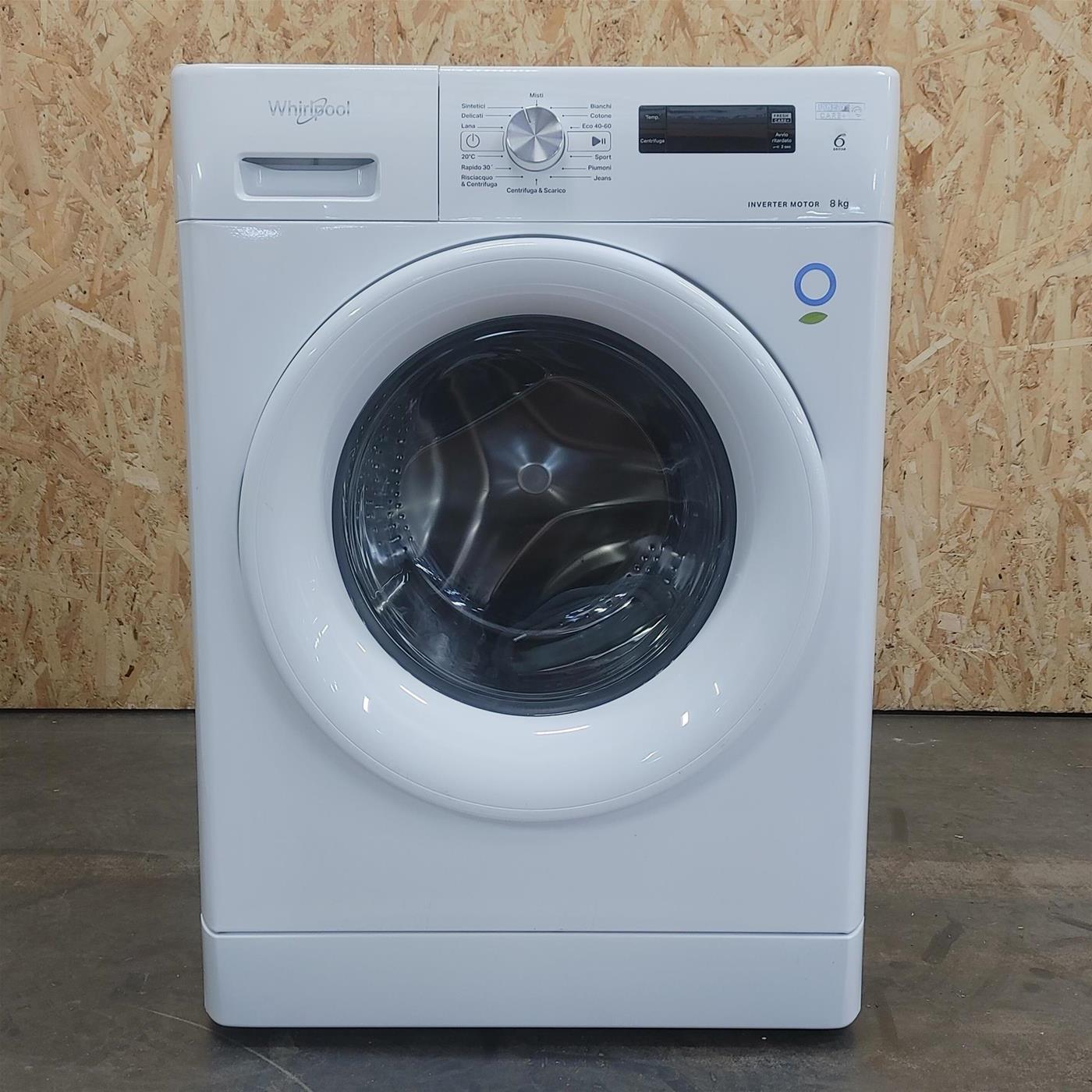 Lavatrice Whirlpool FFSP8IT Caricamento frontale 8 kg 1200 Giri/min Bianco