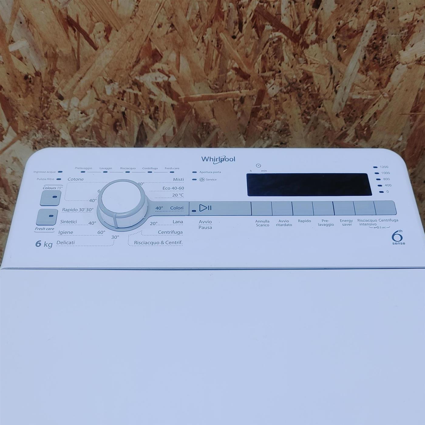 Lavatrice Whirlpool TDLR 6240S IT Carica dall'alto 6 kg 1200 giri Bianco