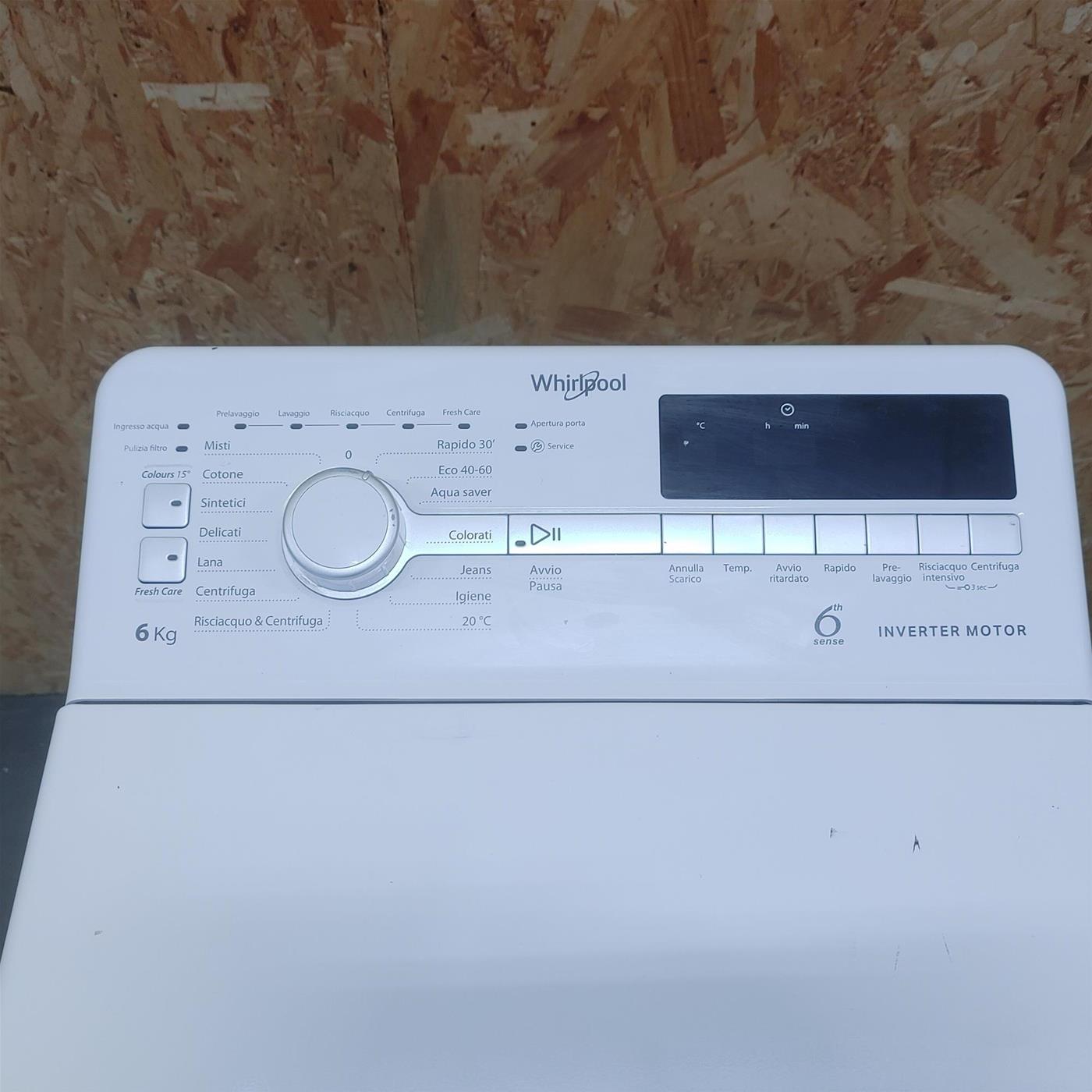 Lavatrice slim Whirlpool TDLR 6240S IT caricamento dall'alto