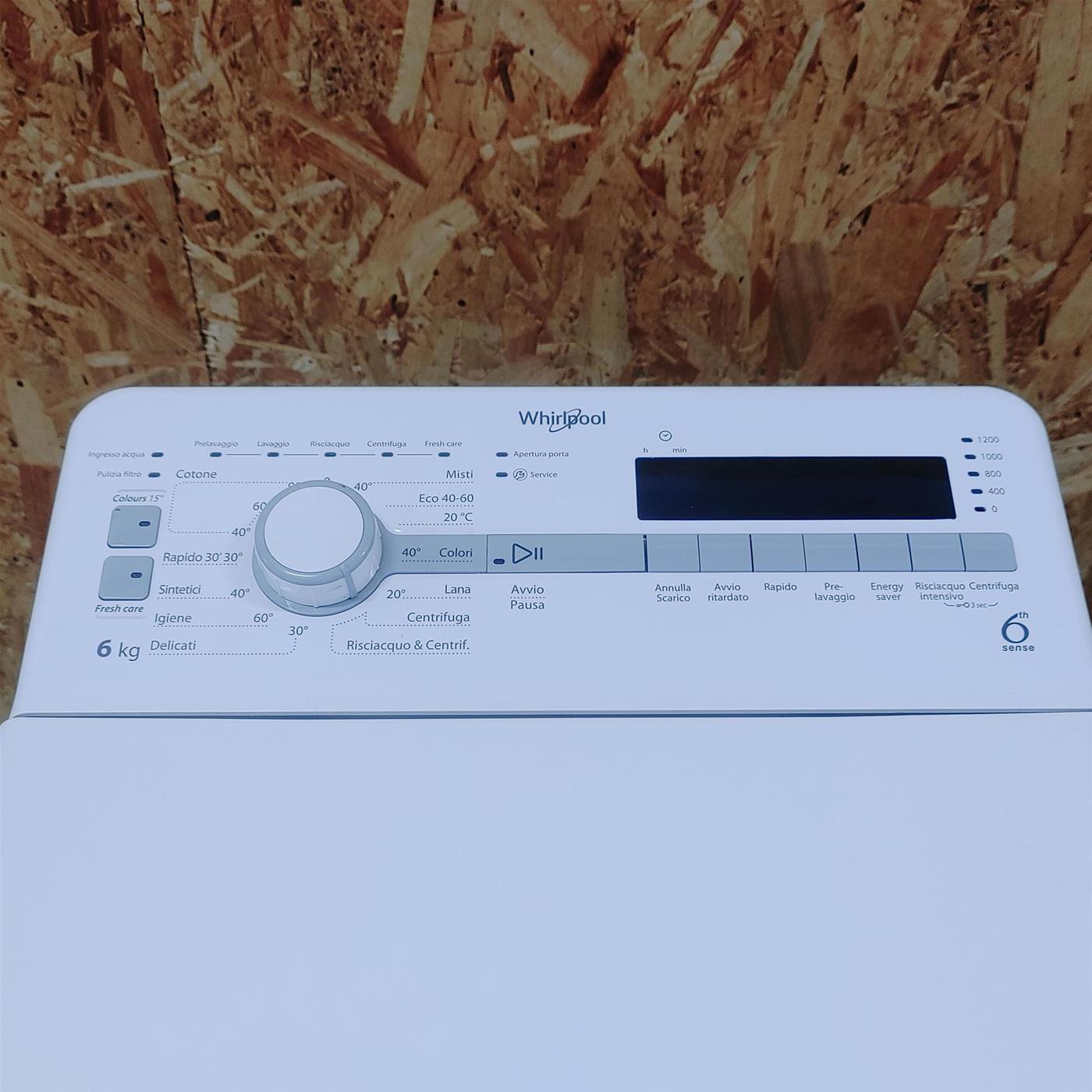 Lavatrice Whirlpool TDLR 6240S IT Carica dall'alto 6 kg 1200 giri Bianco