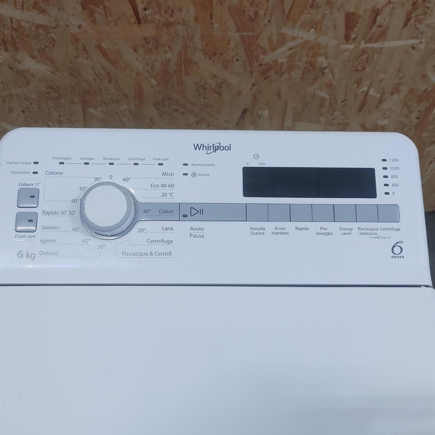 Lavatrice Whirlpool TDLR 6240S IT Carica dall'alto 6 kg 1200 giri Bianco