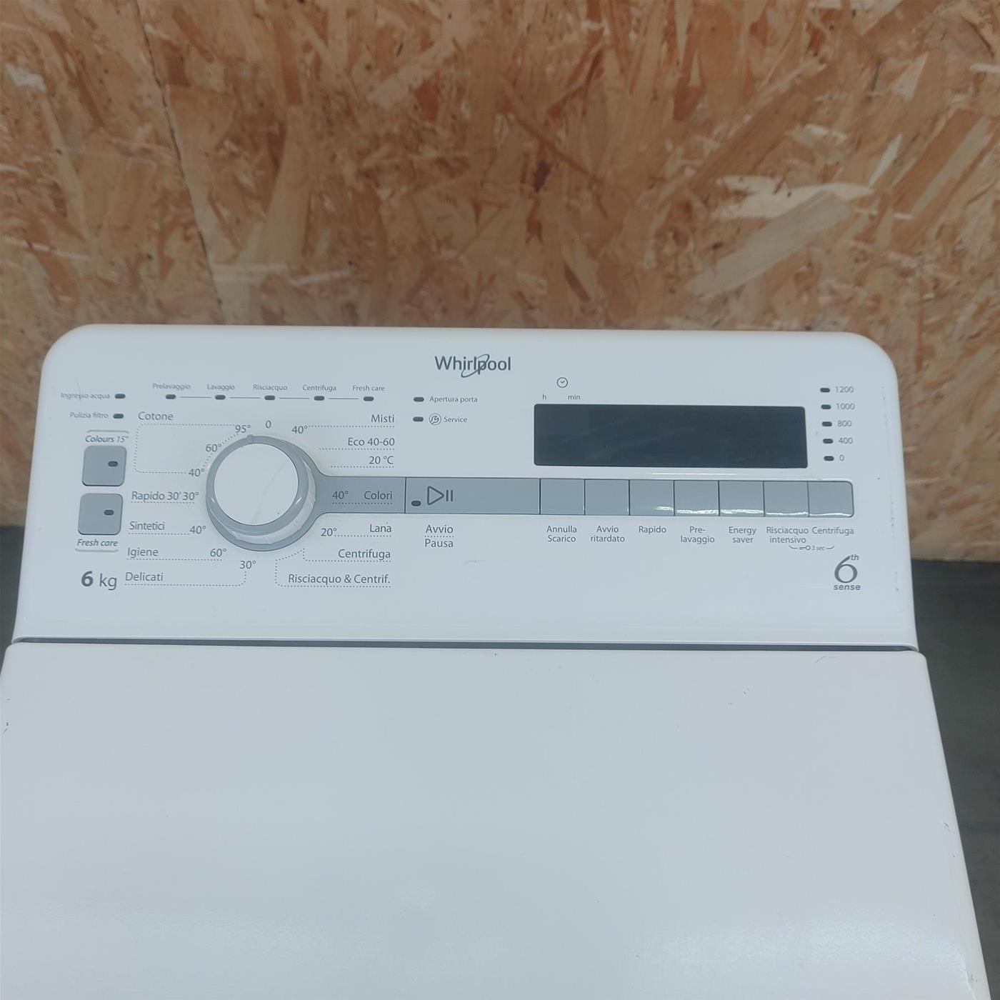 Lavatrice Whirlpool TDLR 6240S IT Carica dall'alto 6 kg 1200 giri Bianco