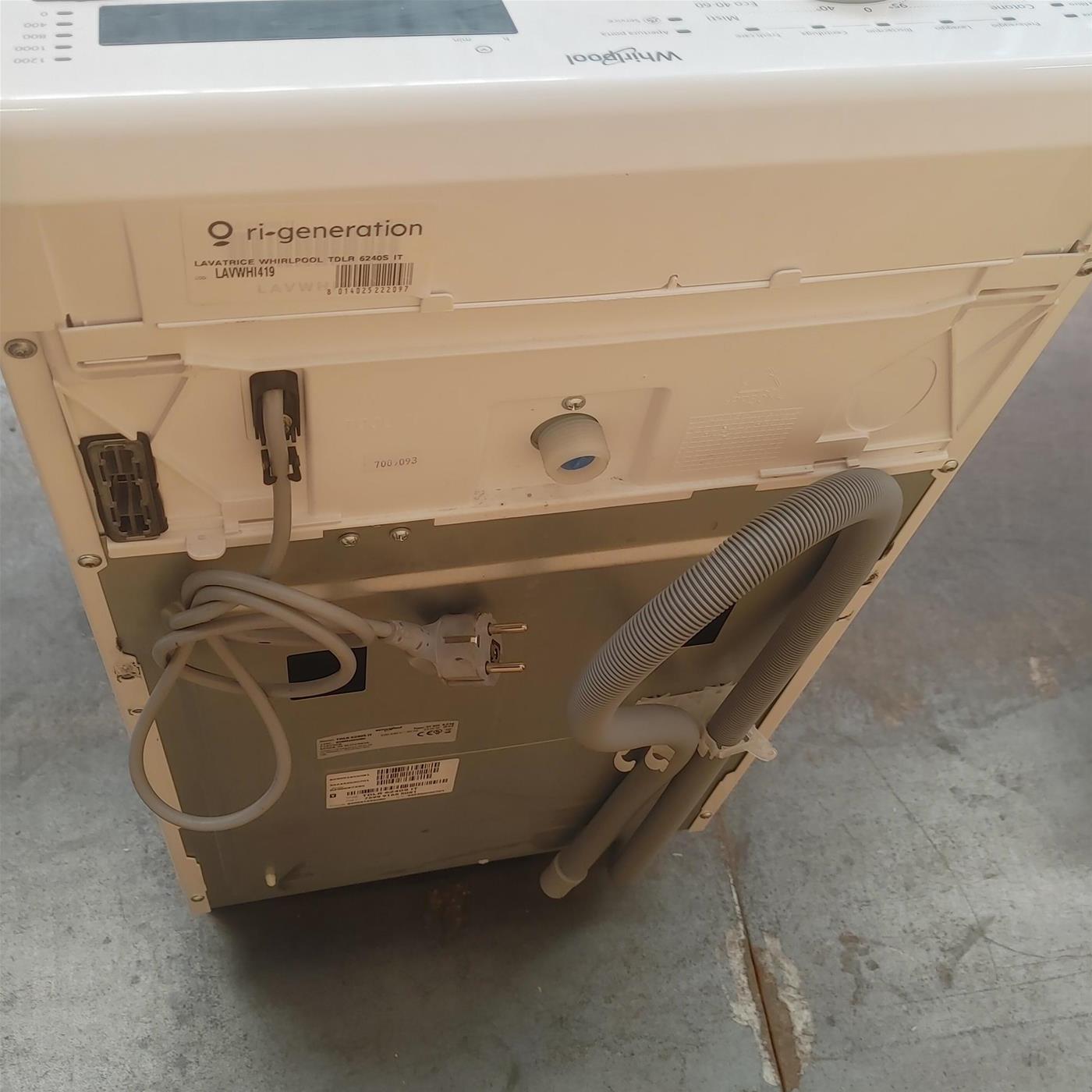 Lavatrice Whirlpool TDLR 6240S IT Carica dall'alto 6 kg 1200 giri Bianco