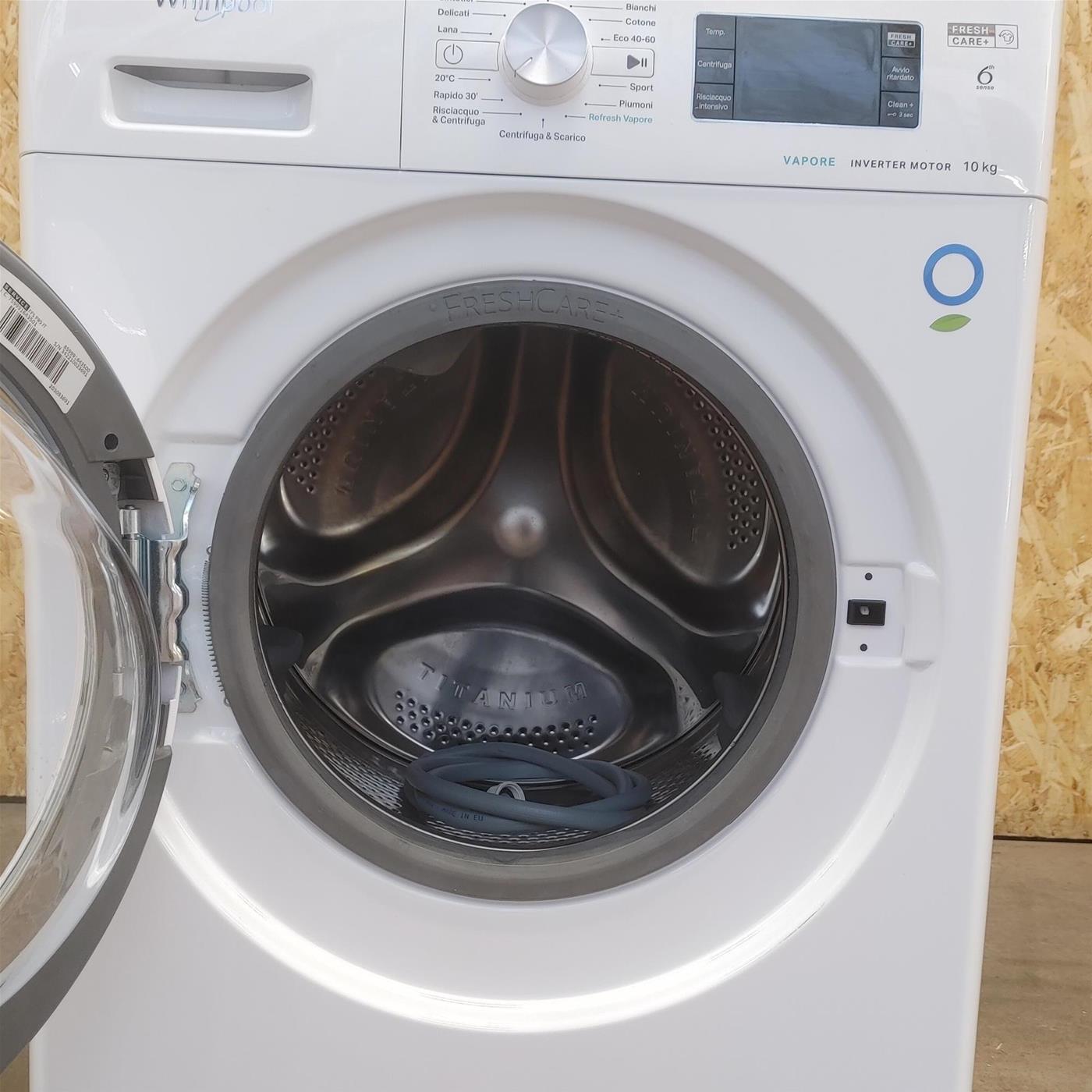 Lavatrice Whirlpool FFB 10469 BV SPT Carica frontale 10 kg 1400 giri Bianco