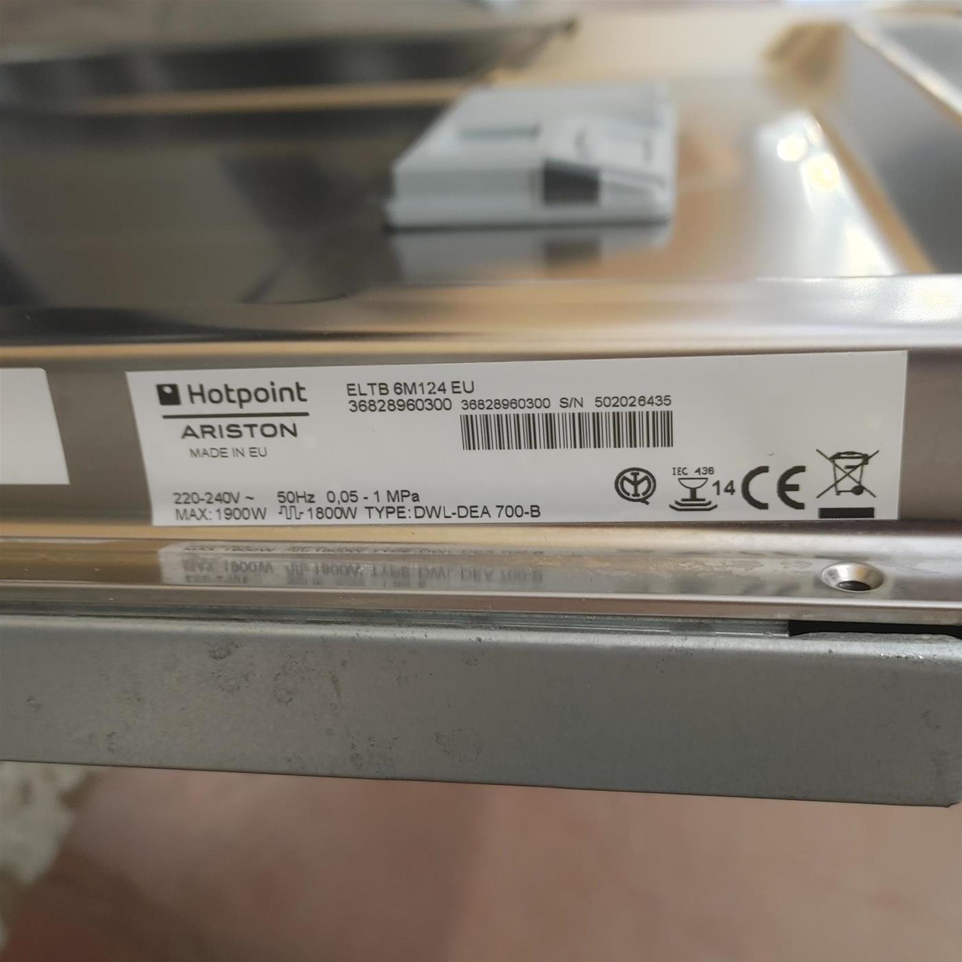 Lavastoviglie Hotpoint ELTB 6M124 EU Completamente da incasso 14 coperti