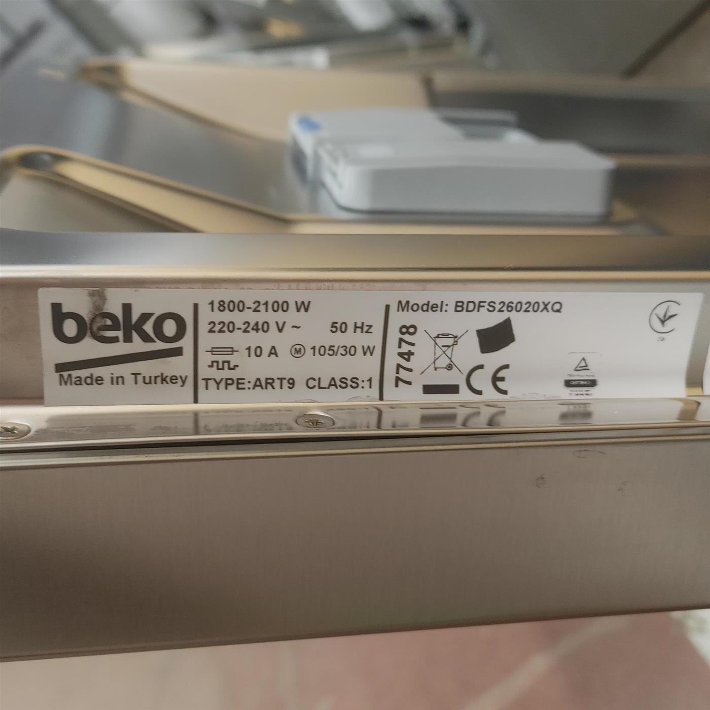 Beko BDFS26020XQ Libera installazione 10 coperti E