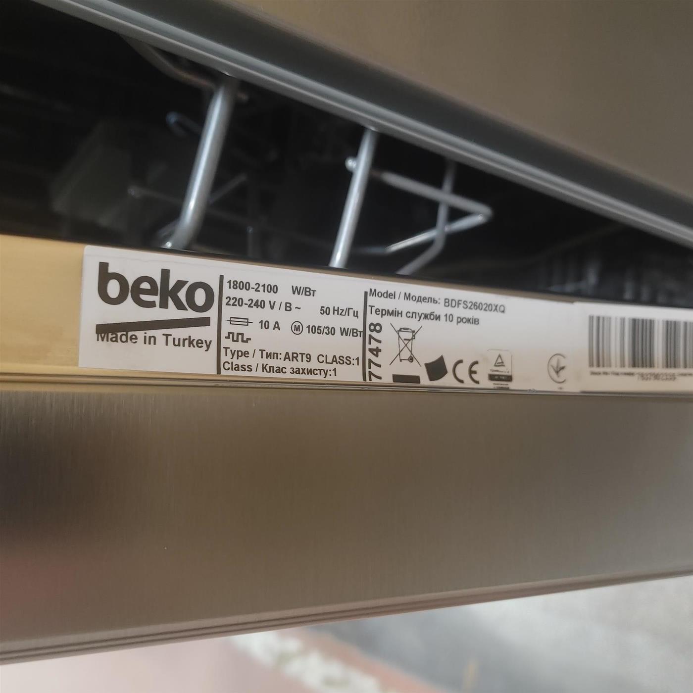 Beko BDFS26020XQ Libera installazione 10 coperti E