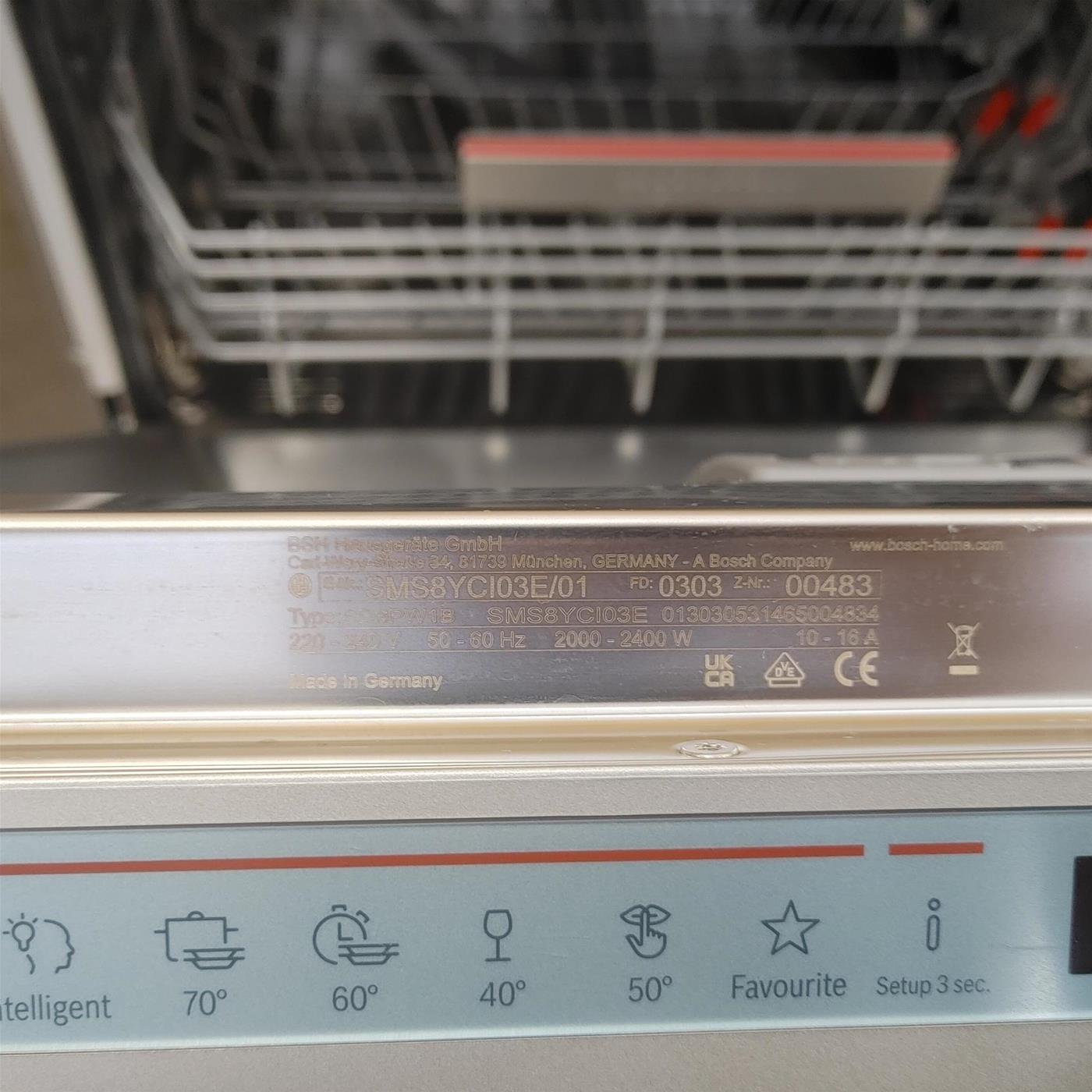 Lavastoviglie Bosch Serie 8 SMS8YCI03E Libera installazione 14 coperti B