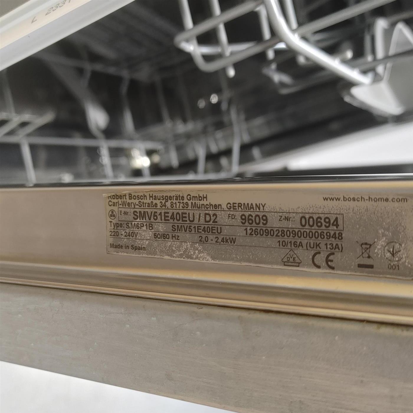 Lavastoviglie Bosch SMV51E40EU/D2 a scomparsa totale 13 coperti