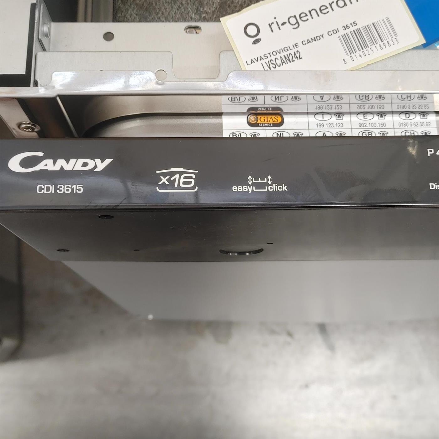 Lavastoviglie Candy CDI 3615 A scomparsa totale 16 coperti
