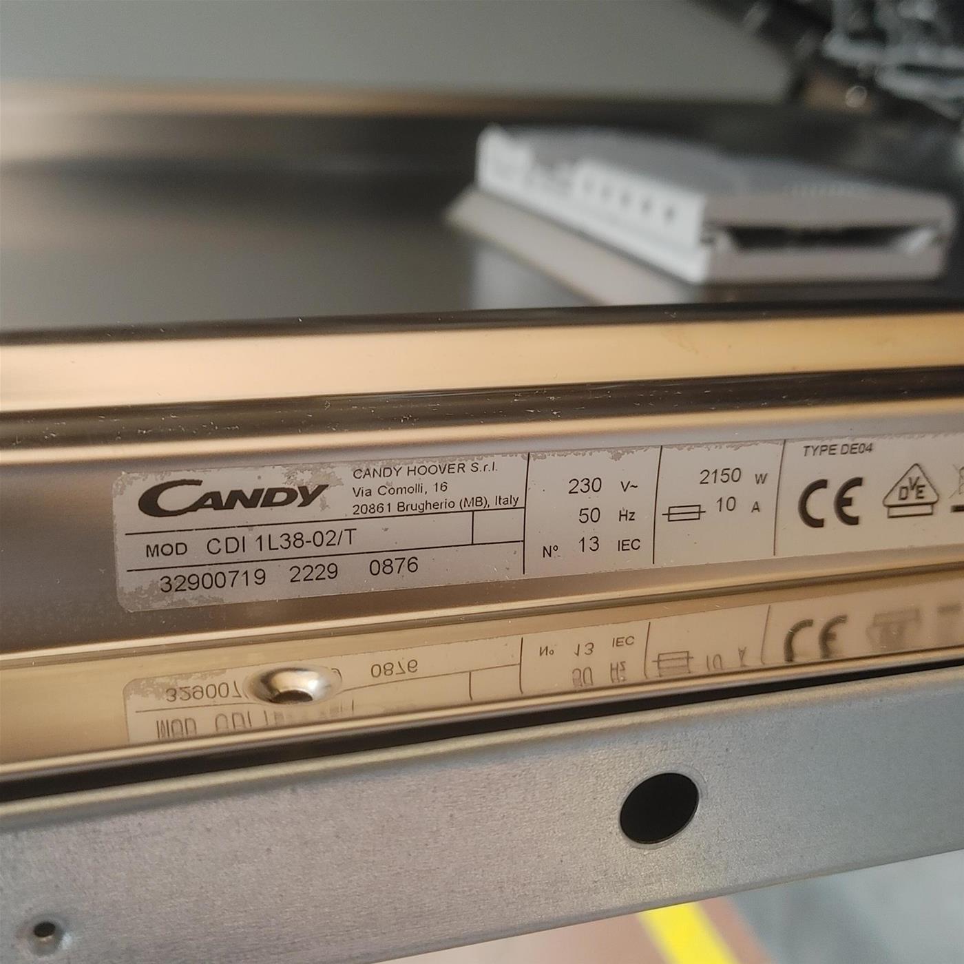 Lavastoviglie Candy CDI1L38-02/T a scomparsa totale 13 coperti