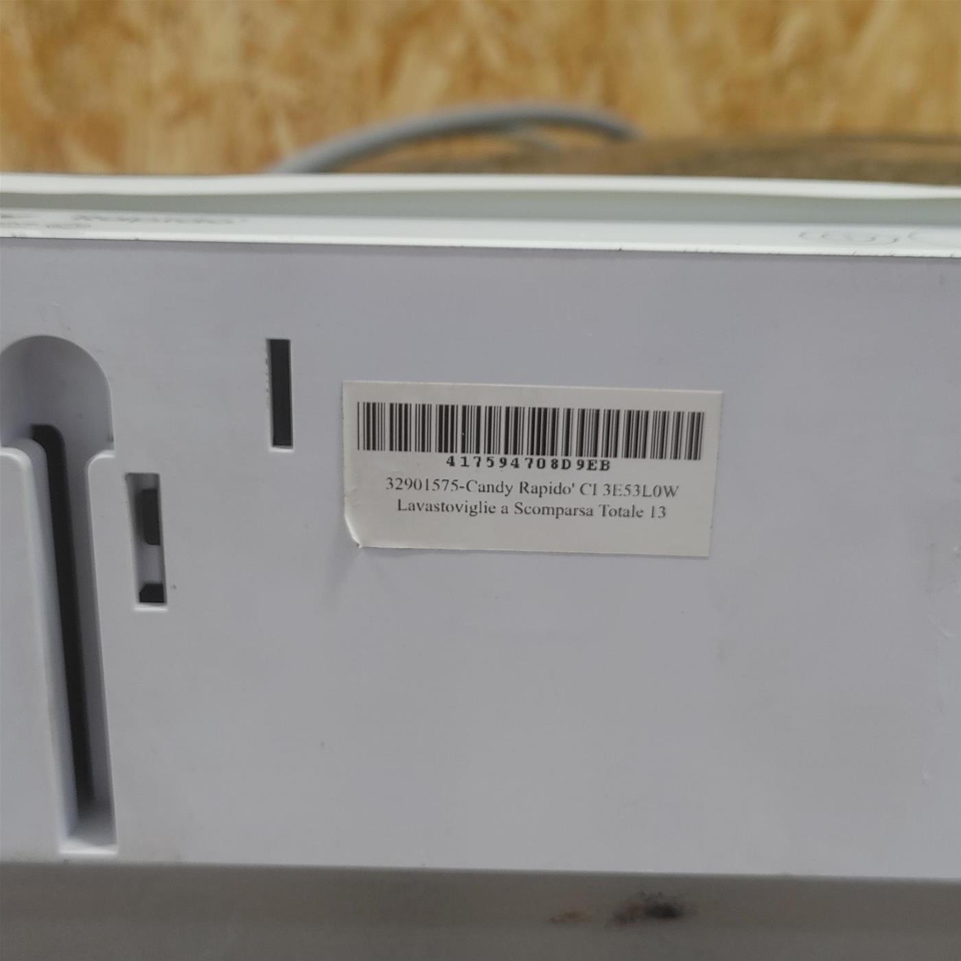 Lavastoviglie Candy RapidÓ CI 3E53L0W A scomparsa totale 13 coperti