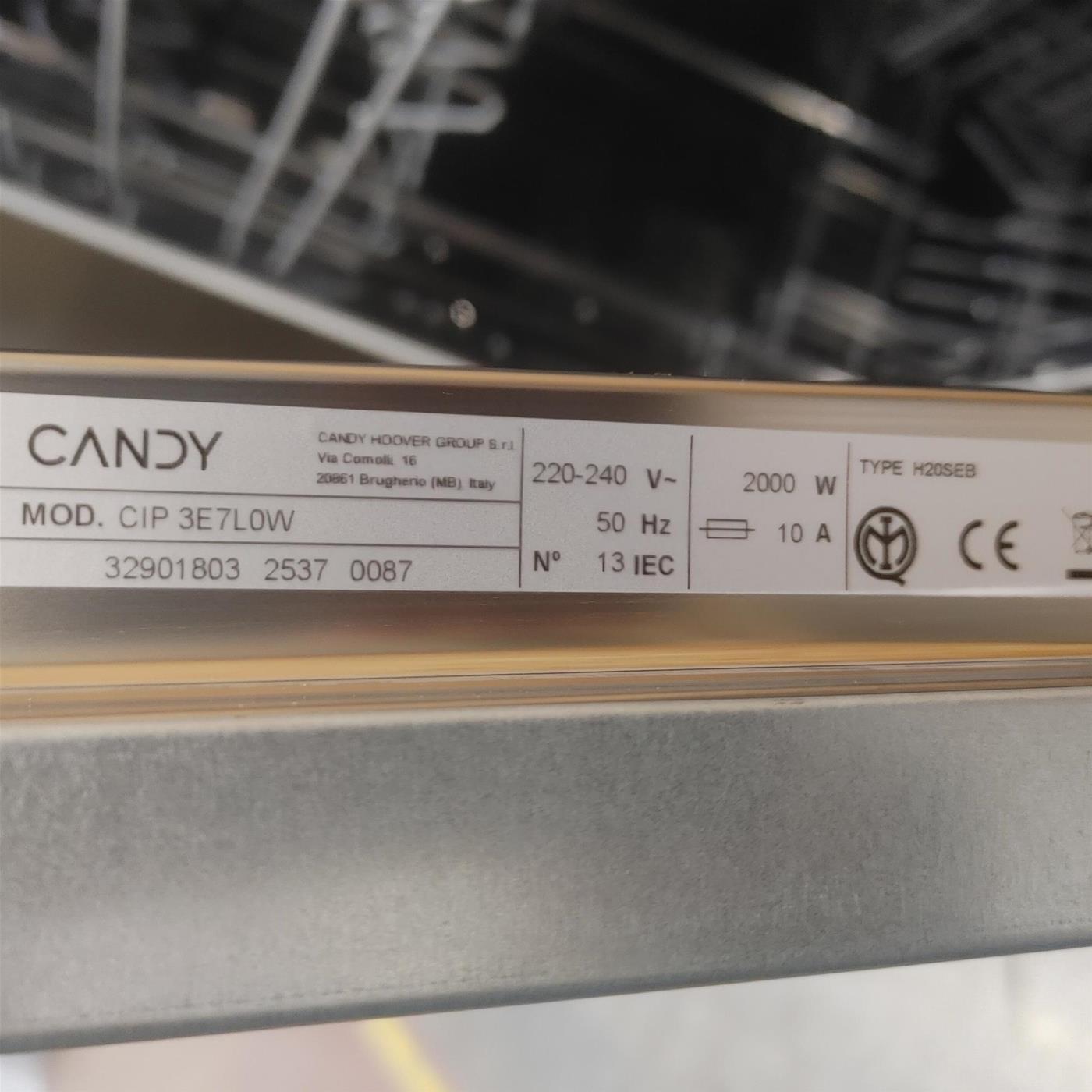 Lavastoviglie Candy RapidÓ CIP 3E7L0W A scomparsa totale 13 coperti