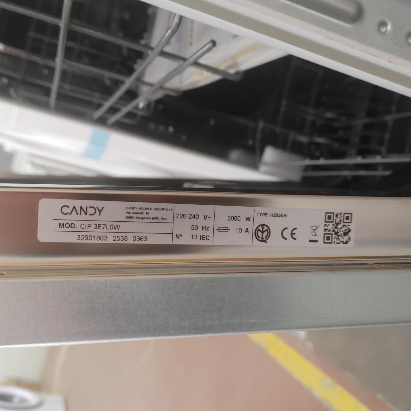 Lavastoviglie Candy RapidÓ CIP 3E7L0W A scomparsa totale 13 coperti
