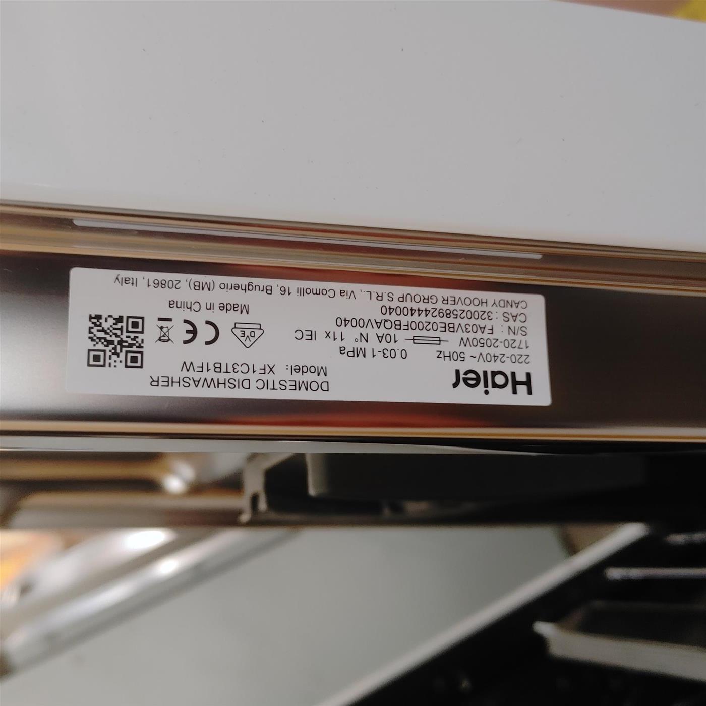 Lavastoviglie Haier XF1C3TB1FW Libera installazione 11 coperti
