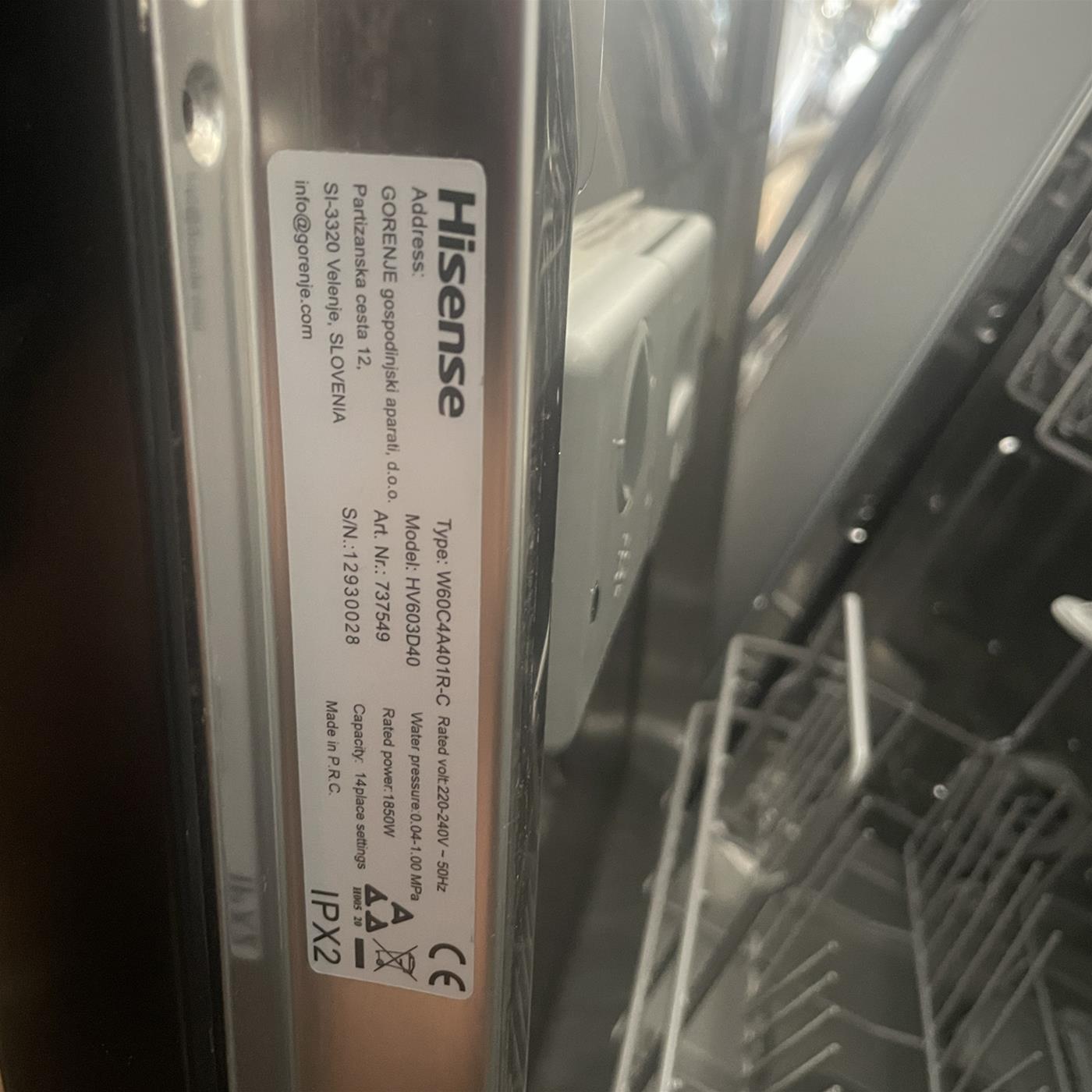Hisense HV603D40UK Incasso completo 14 coperti D