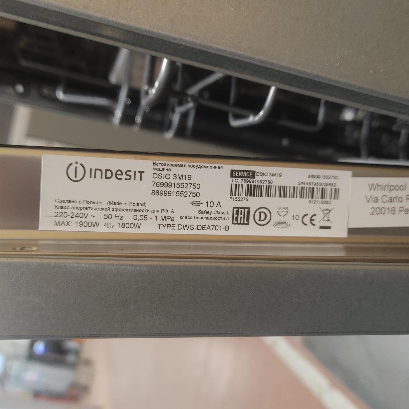 Indesit Lavastoviglie da incasso DSIC 3M19 - DSIC 3M19