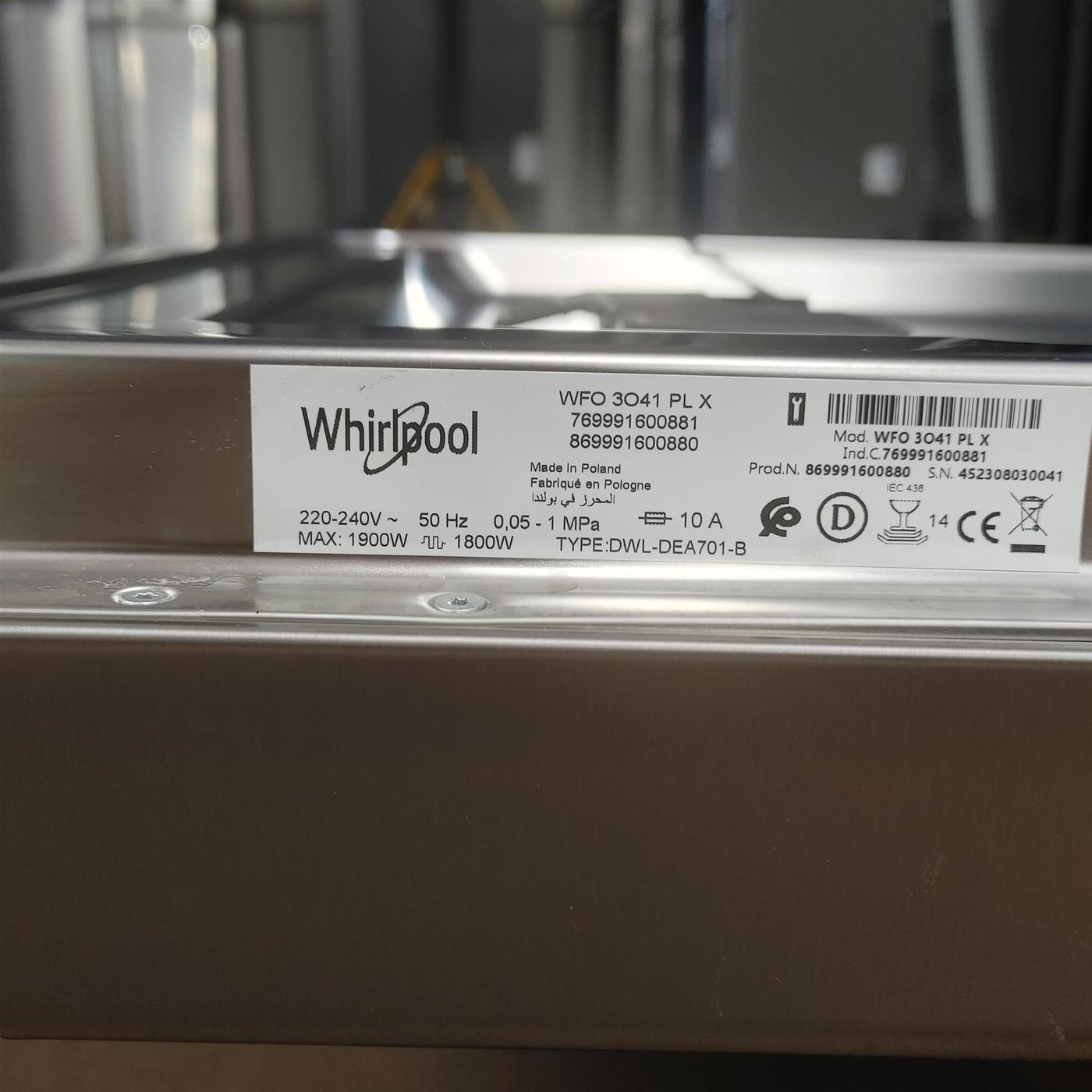 Lavastoviglie Whirlpool WFO 3O41 PL X Libera installazione 14 coperti C