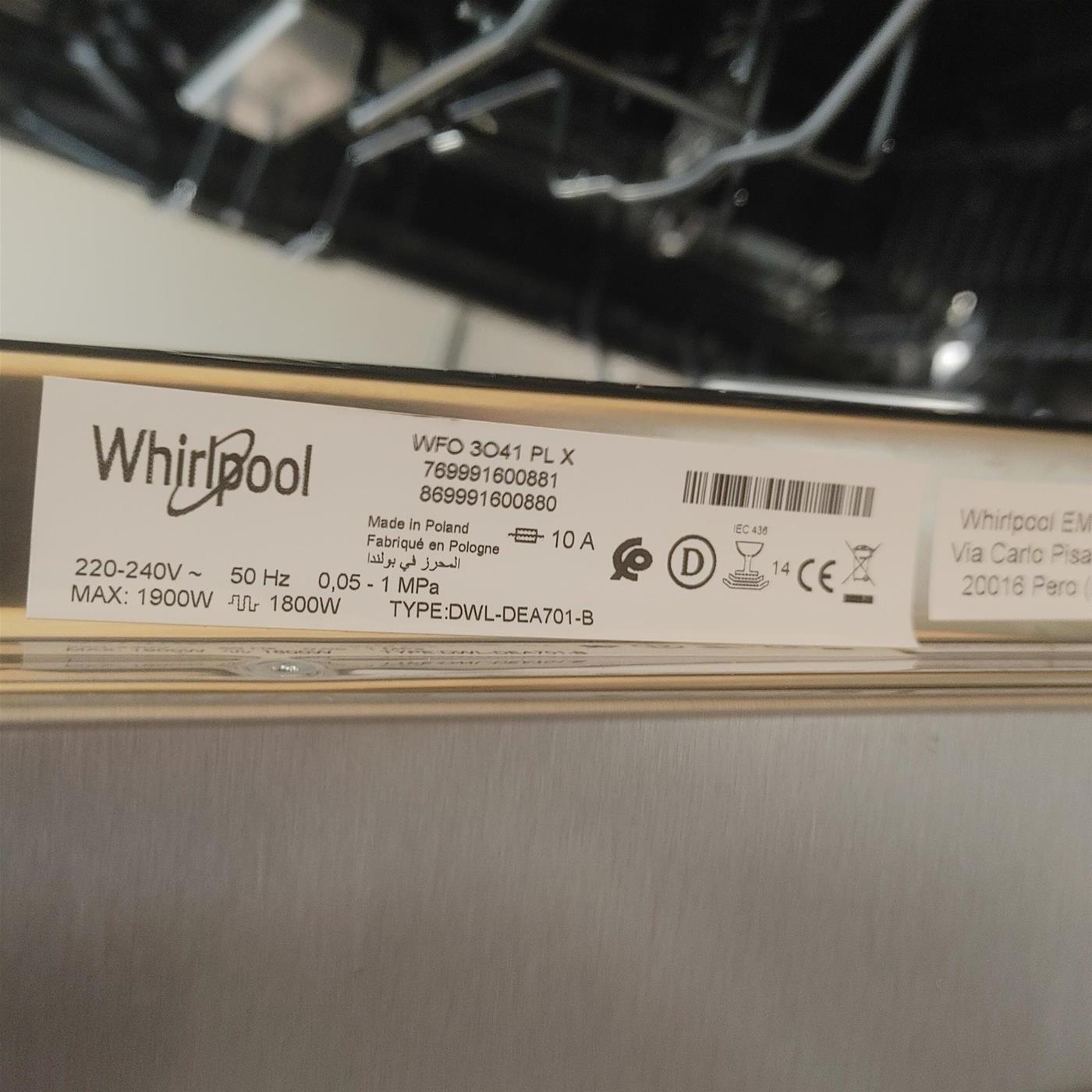 Whirlpool Lavastoviglie a libera installazione - WFO 3O41 PL X