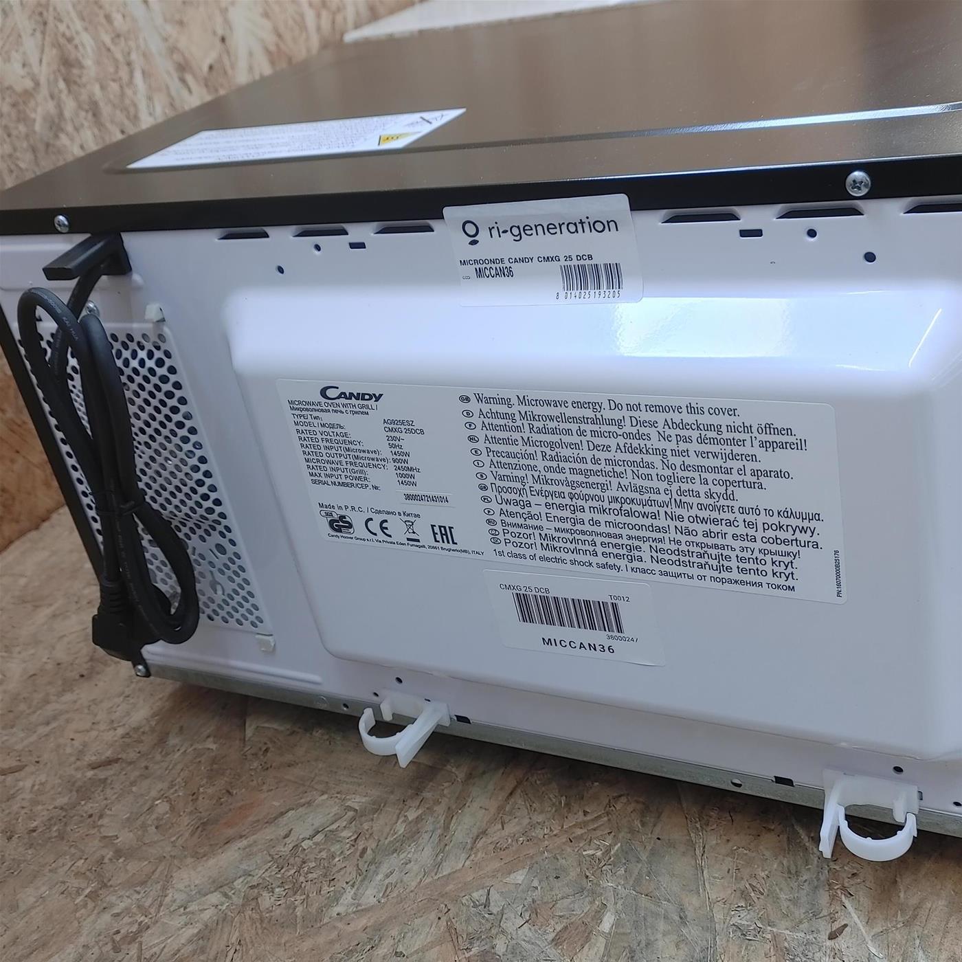 Candy COOKinApp CMXG 25DCB Piano cottura Microonde con grill 25 L 900 W Acciaio inossidabile