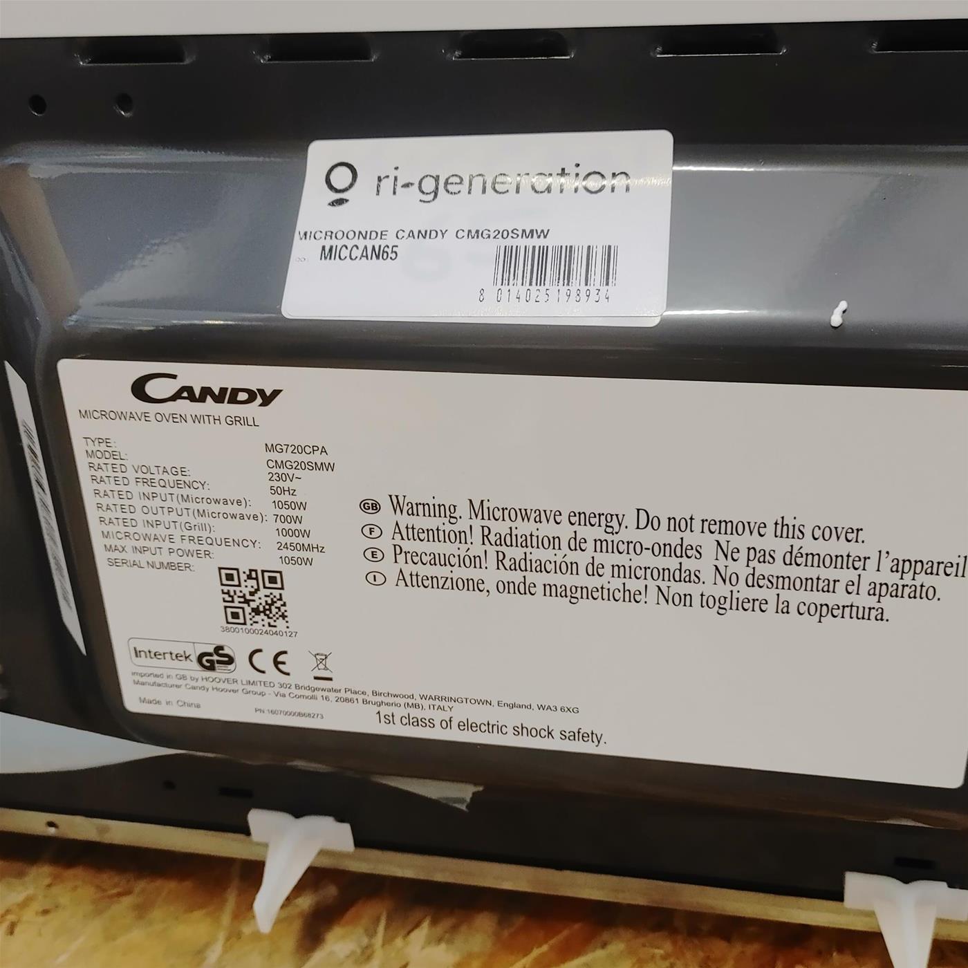 Candy Idea CMG20SMW Forno a microonde con grill da banco 20 L 700 W Bianco