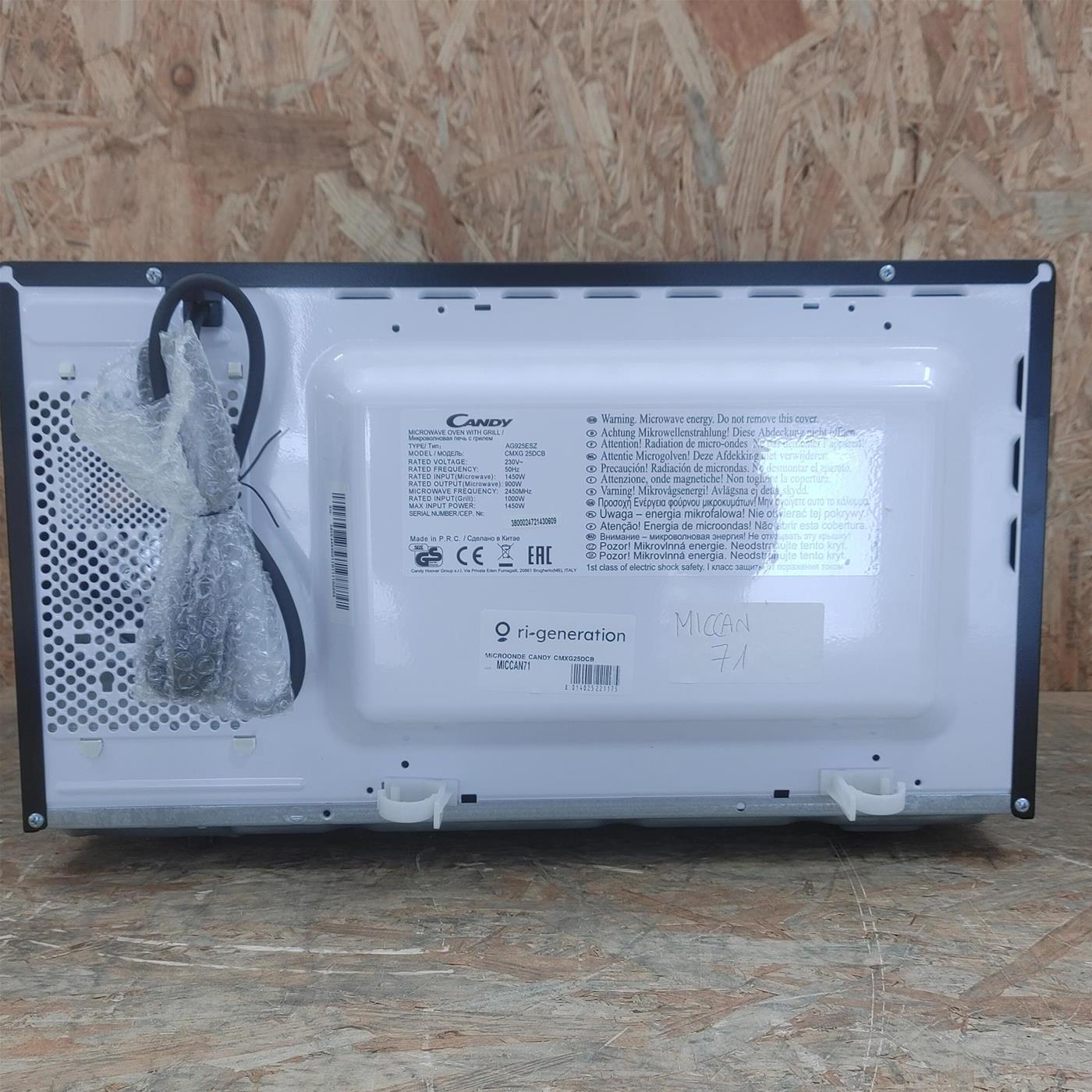 Candy COOKinApp CMXG25DCB Microonde grill in acciaio inox da banco 25 L 900 W