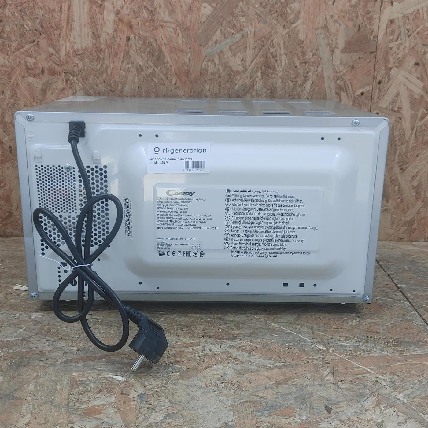 Candy CMW2070S microonde Silver Solo microonde da banco 20 L 700 W