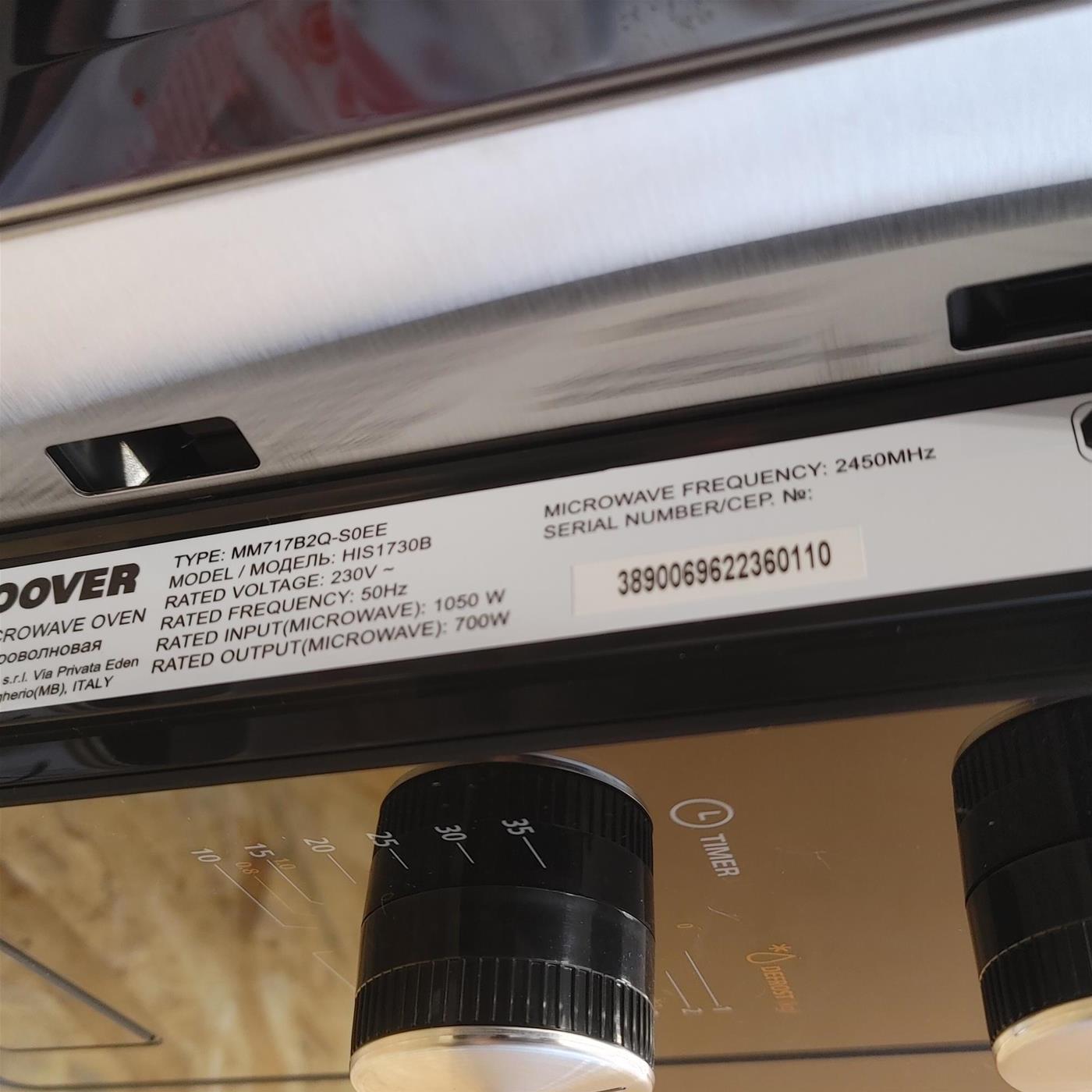 Microonde Hoover HIS1730B da incasso