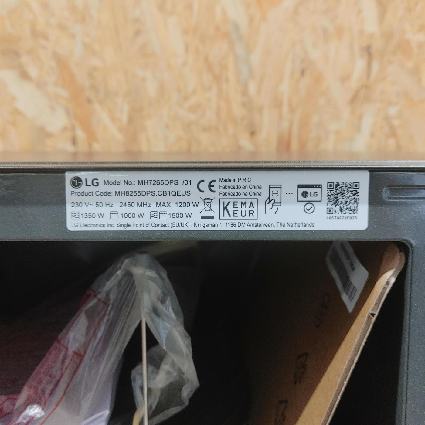 LG MH7265DPS microonde Piano cottura microonde grill 32 L 1350 W Nero