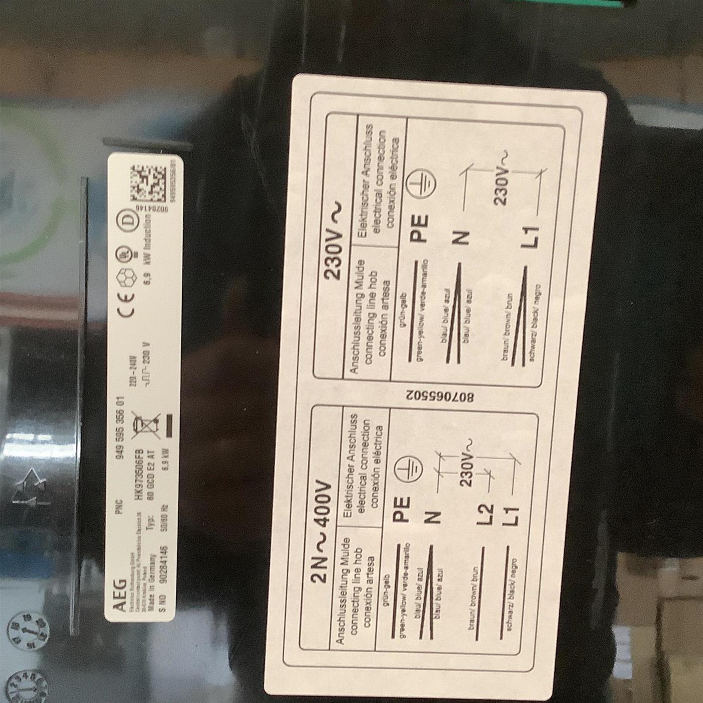 Piano cottura AEG HK973506FB Induzione 3 zone cottura