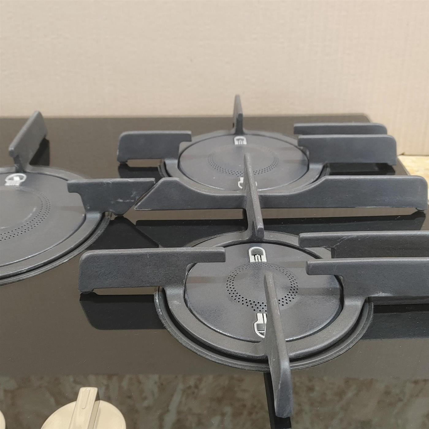 Hotpoint FTGHG 751 D/H(BK) piano cottura Nero Da incasso 75 cm Gas 5 Fornello(i)